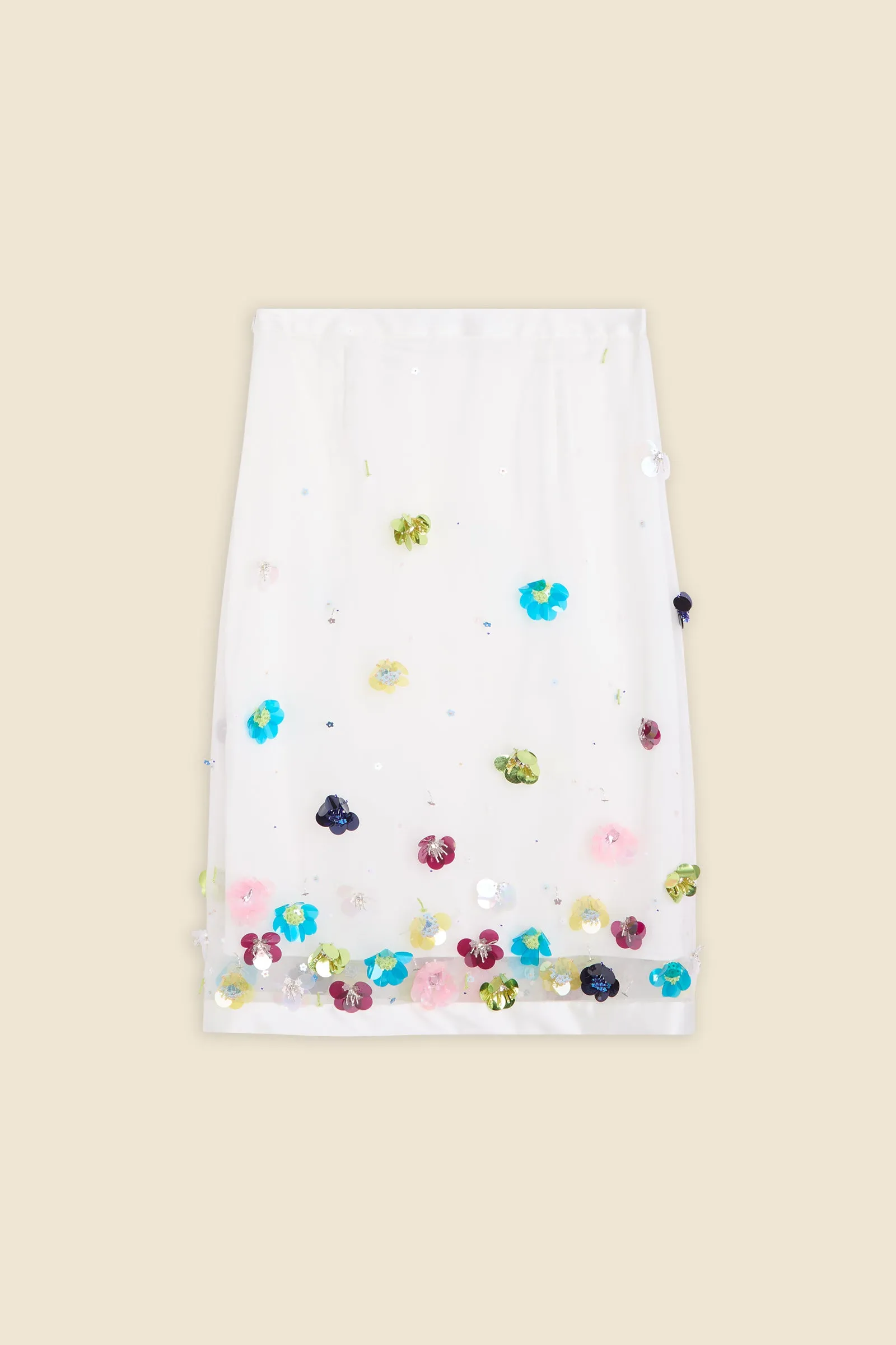 EMBROIDERY SILK MIDI SKIRT sold by Viktor & Rolf product image thumbnail 4