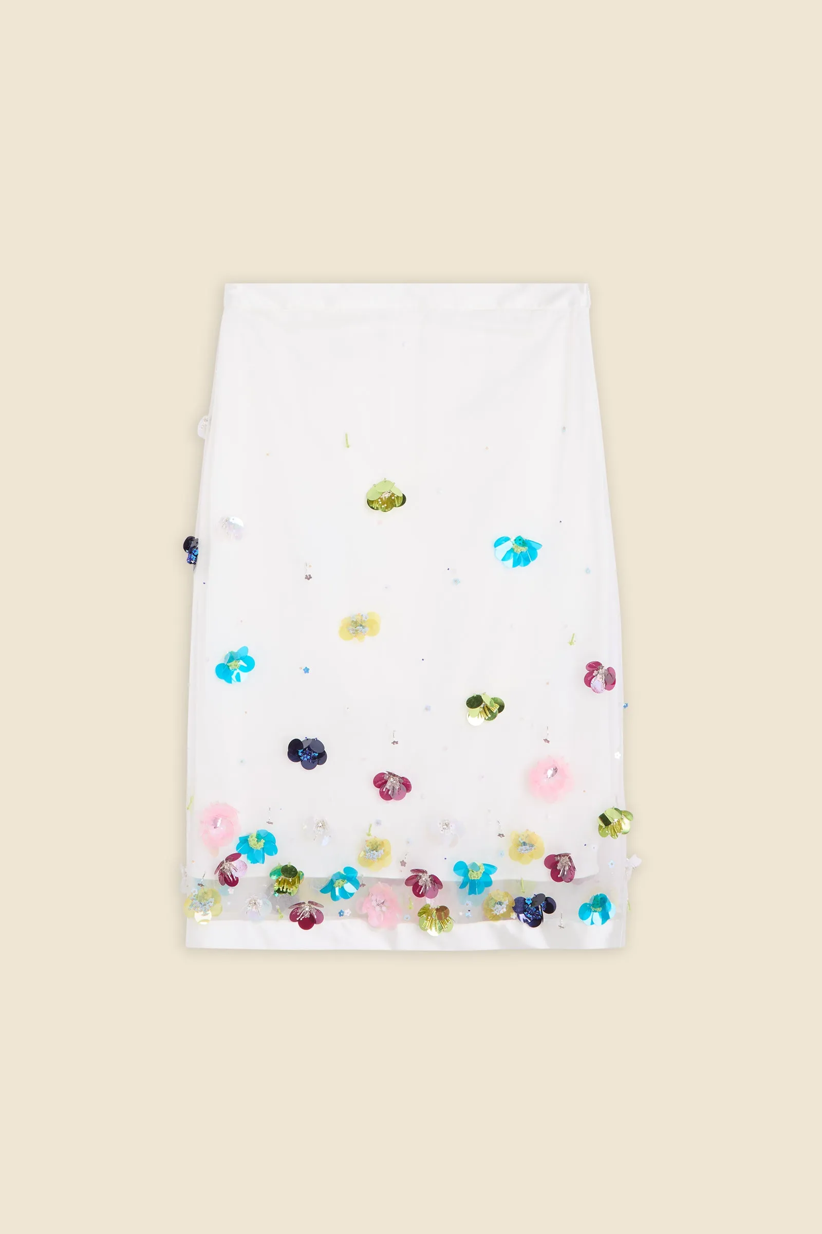 EMBROIDERY SILK MIDI SKIRT sold by Viktor & Rolf product image thumbnail 5