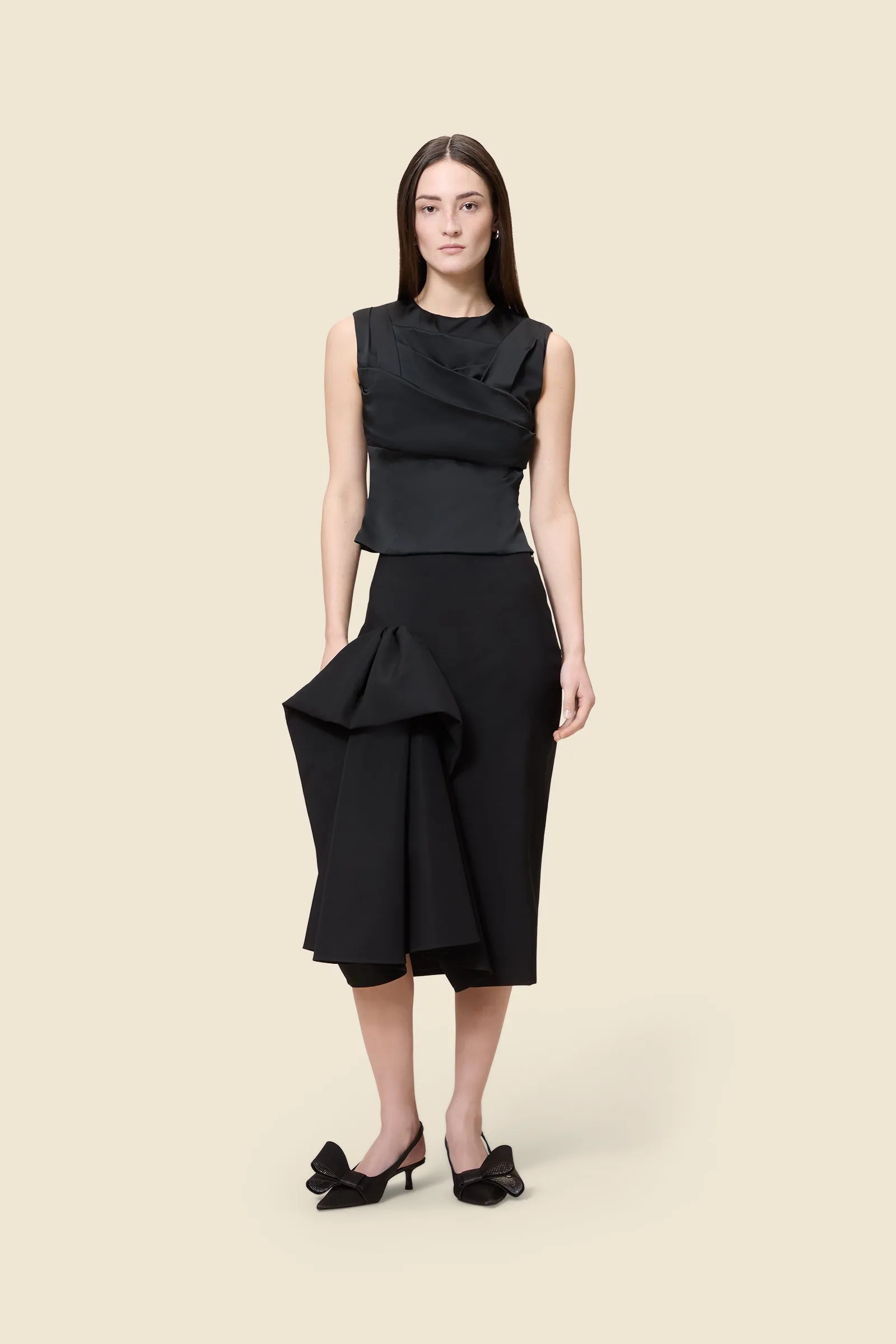 PLEATED SATIN BLOUSE sold by Viktor & Rolf