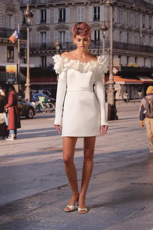 VRM488 - SATIN BOUQUET MINI DRESS sold by Viktor & Rolf