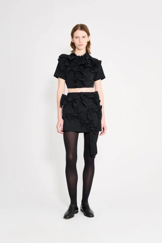 BOW BOUQUET WOOL MINI SKIRT made by Viktor & Rolf
