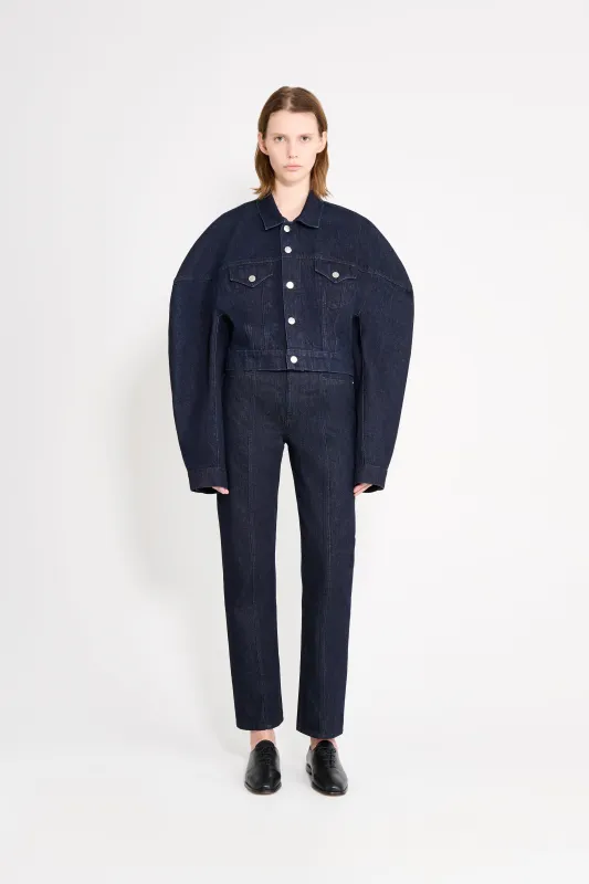 COUTURE SQUARE SHOULDER DENIM JACKET sold by Viktor & Rolf