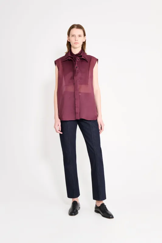 MULTI-LAYERED SLEEVELESS ORGANZA SHIRT made by Viktor & Rolf