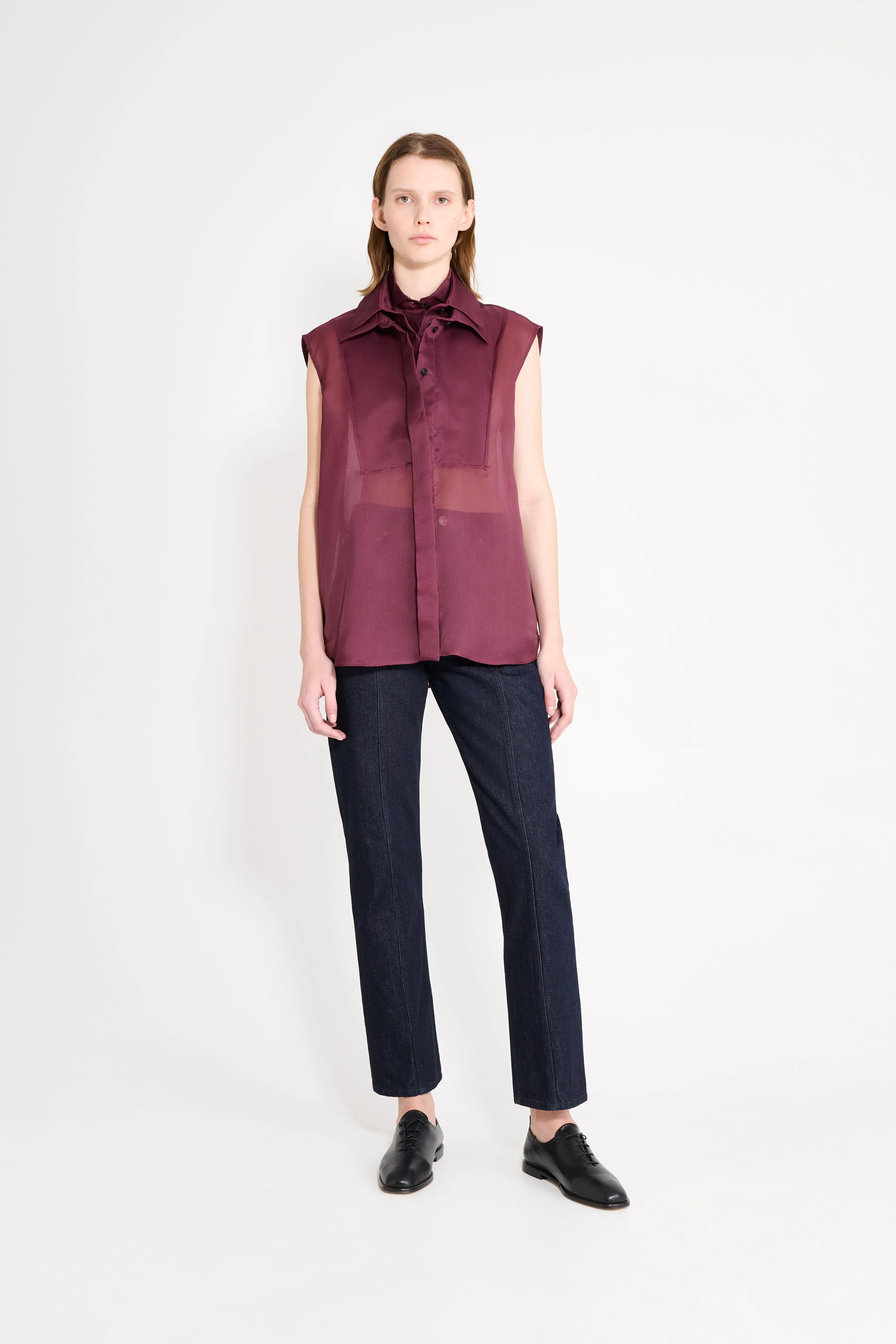 MULTI-LAYERED SLEEVELESS ORGANZA SHIRT sold by Viktor & Rolf