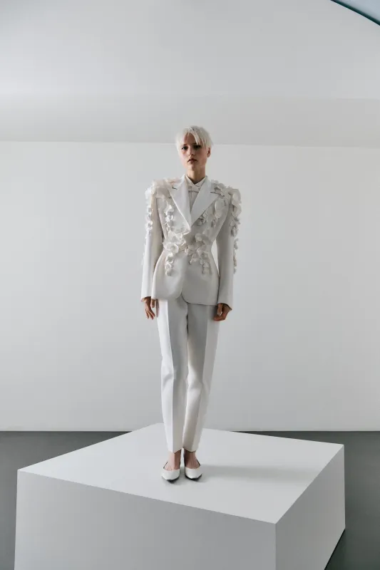 VRM508 - TAILORED GLYCINE BLOSSOM SUIT sold by Viktor & Rolf