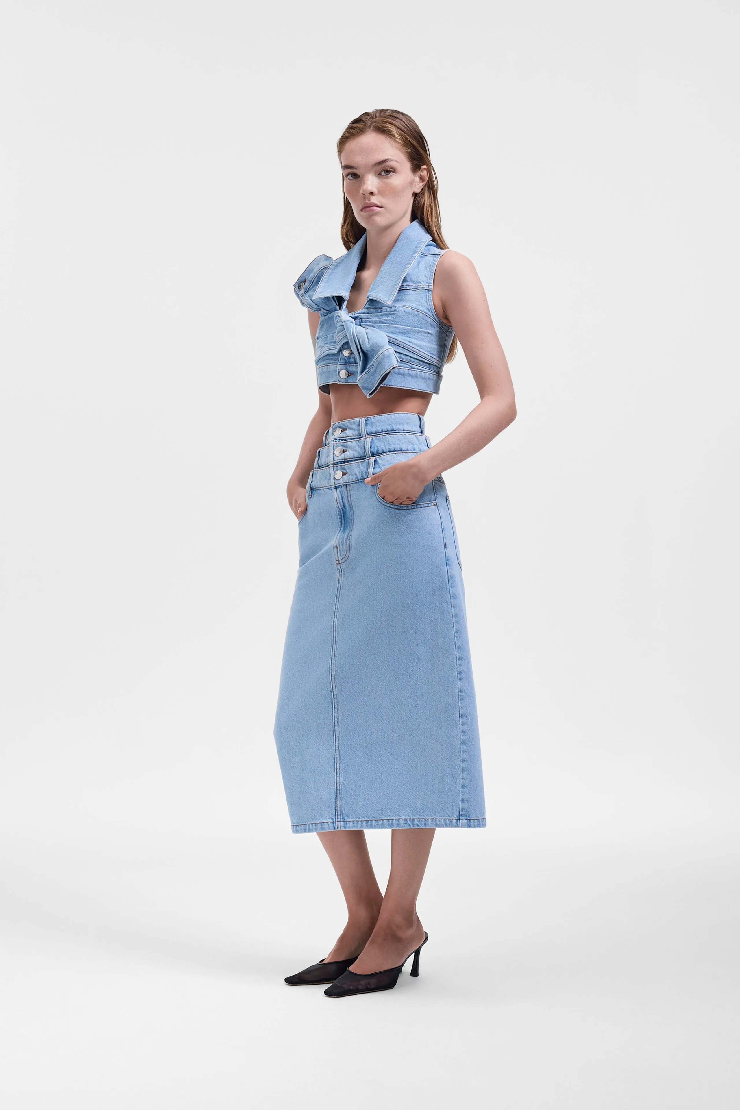 DRAPE DENIM TOP sold by Viktor & Rolf product image thumbnail 3