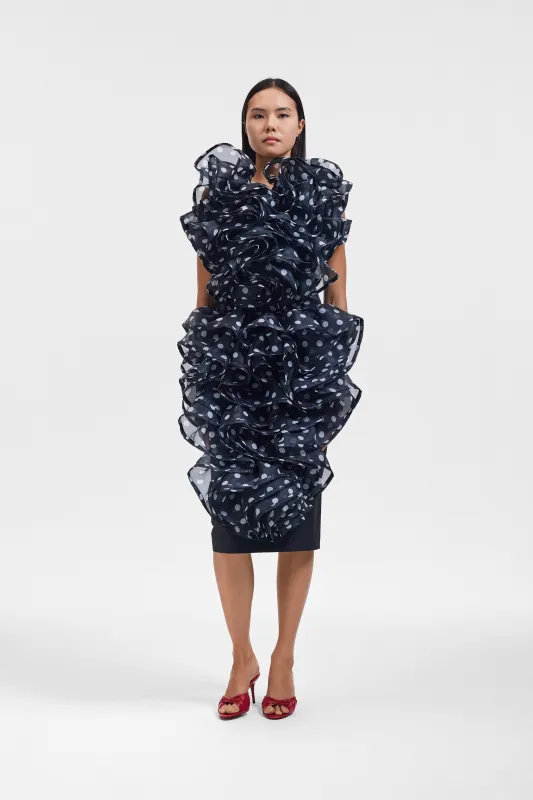 VOLANT JABOT ORGANZA TOP made by Viktor & Rolf