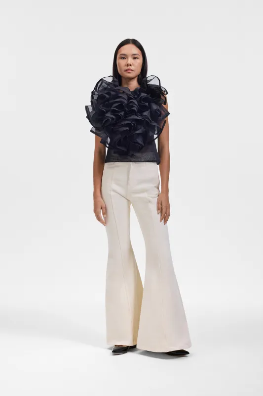 VOLANT JABOT ORGANZA TOP made by Viktor & Rolf