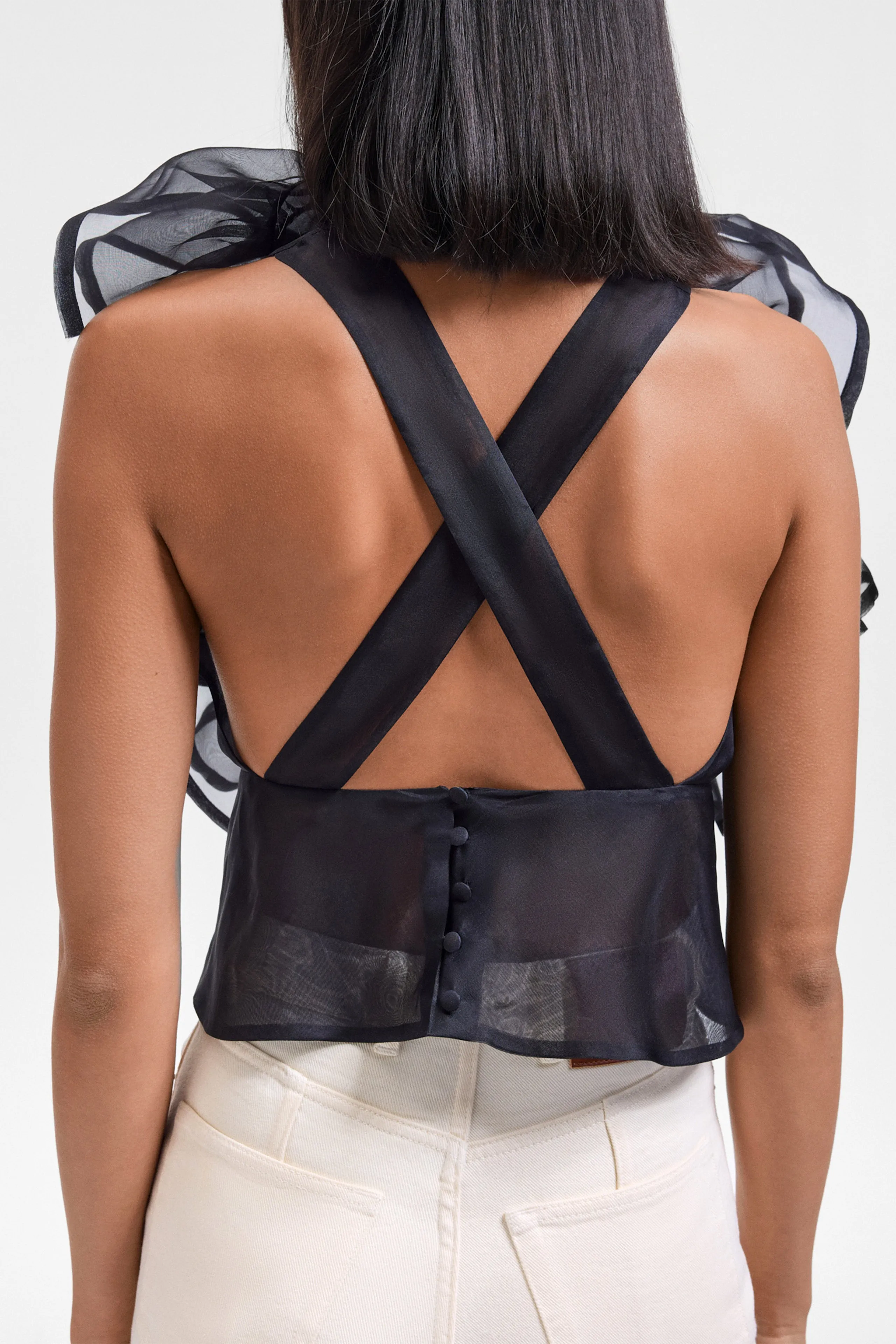 VOLANT JABOT ORGANZA TOP sold by Viktor & Rolf product image thumbnail 4