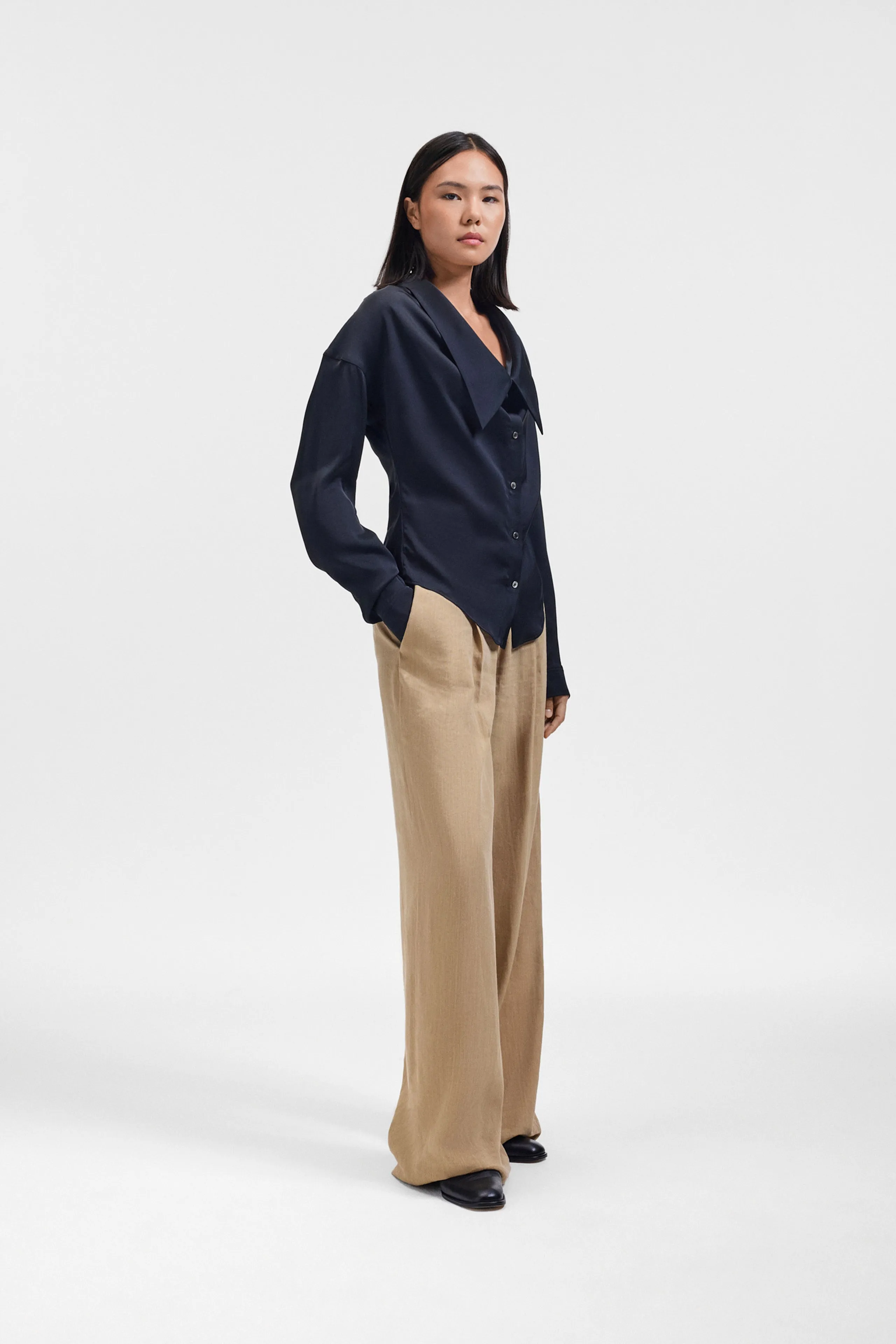 DRAGGED NECK SATIN SHIRT sold by Viktor & Rolf product image thumbnail 3