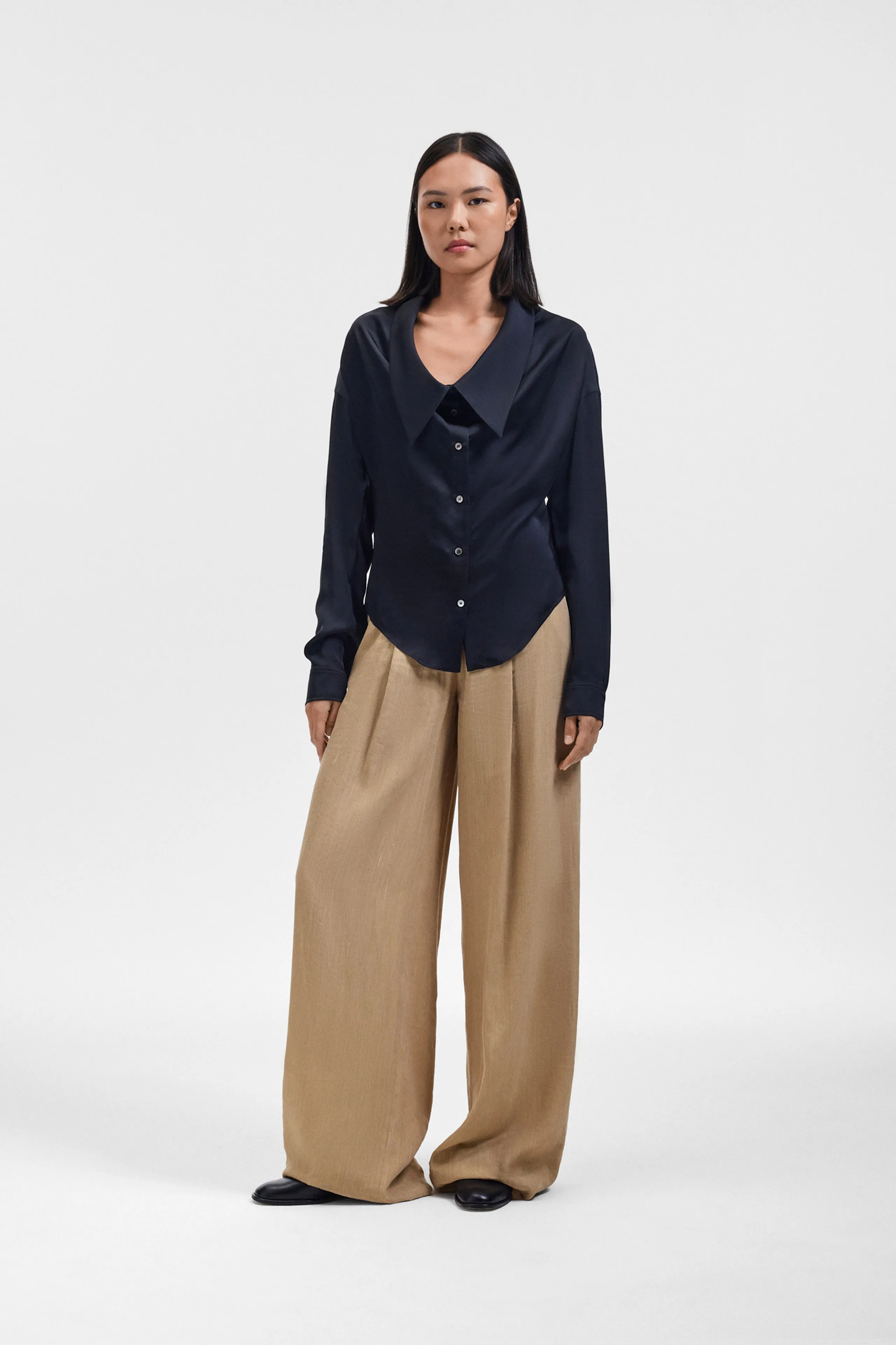 DRAGGED NECK SATIN SHIRT sold by Viktor & Rolf