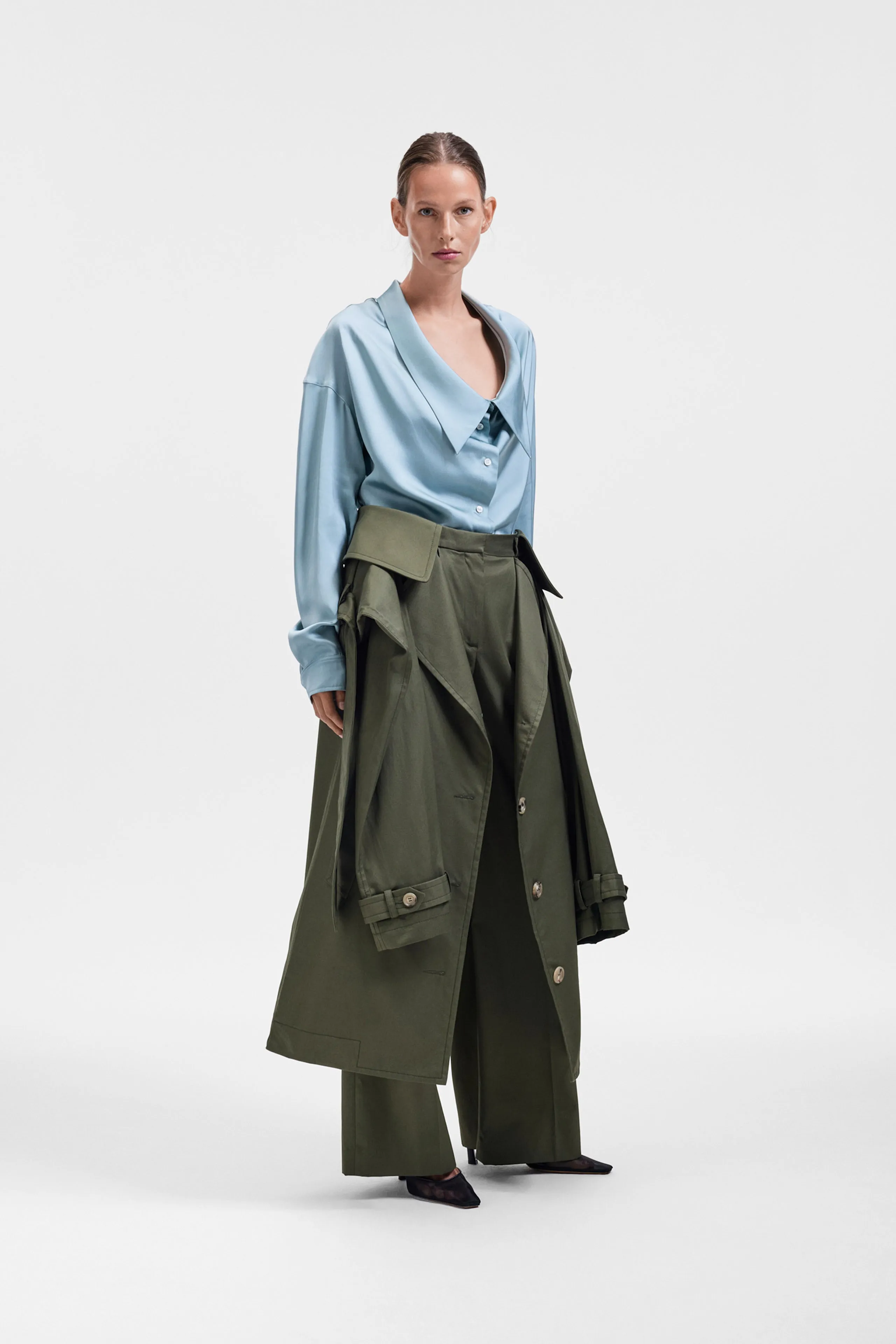 DRAGGED NECK SATIN SHIRT sold by Viktor & Rolf product image thumbnail 3