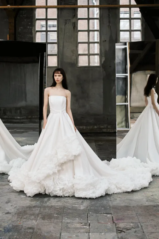 VRM542 - COUTURE CLOUD TRIM A-LINE DRESS made by Viktor & Rolf