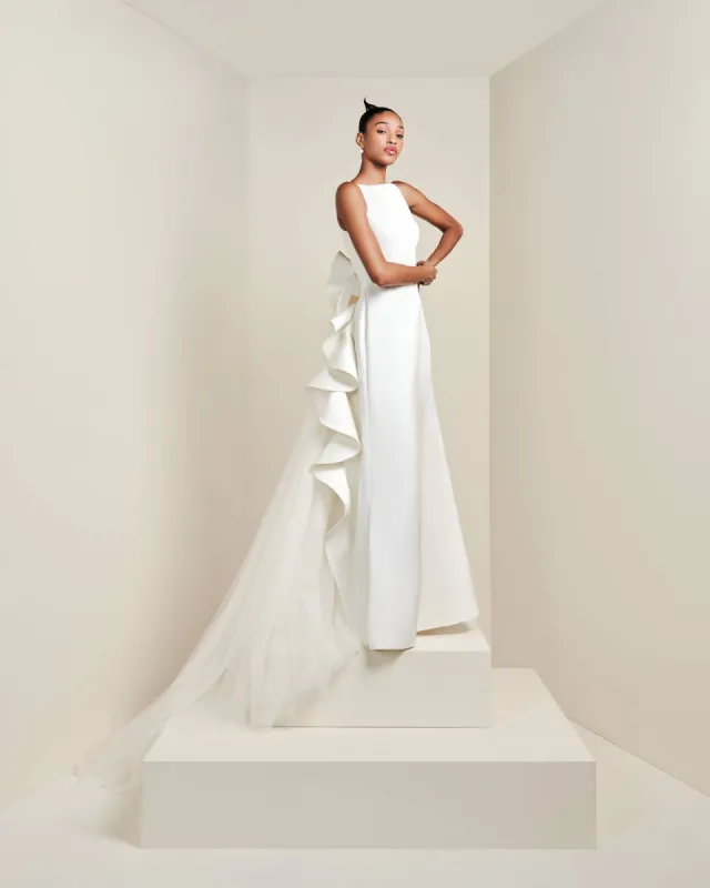 VRM420 – MODERN SCULPTURAL VOLANT GOWN sold by Viktor & Rolf