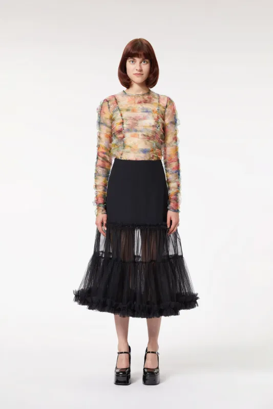 BURST INTO BLOSSOM MIDI SKIRT sold by Viktor & Rolf