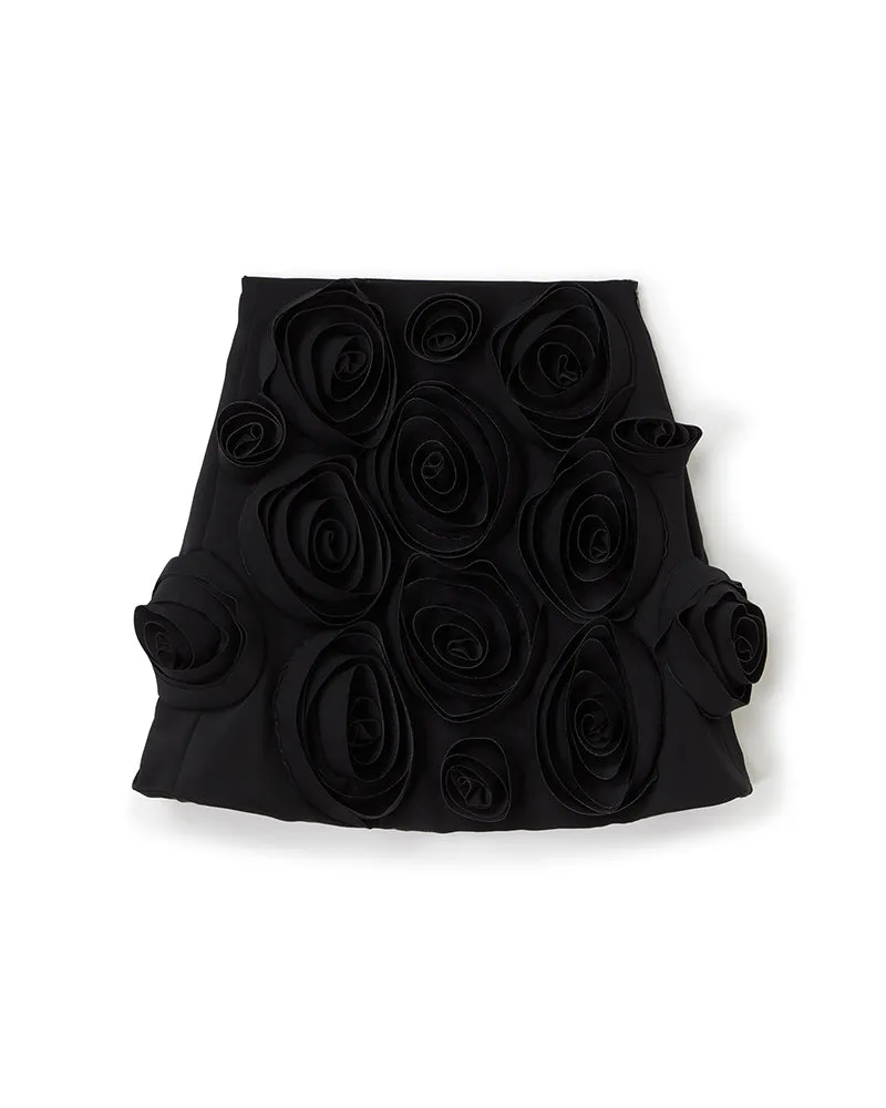ROSE APPLIQUE BLACK MINI SKIRT sold by Viktor & Rolf product image thumbnail 4