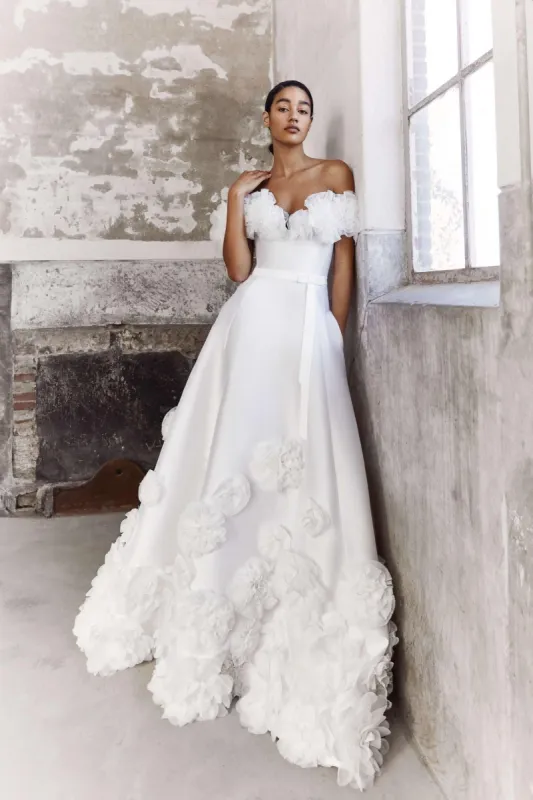 VRM268 - FLORAL OFF-SHOULDER GOWN sold by Viktor & Rolf