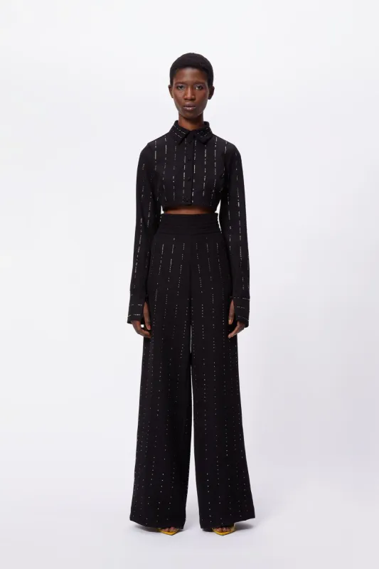 SWAROVSKI WIDE LEG TROUSERS sold by Viktor & Rolf