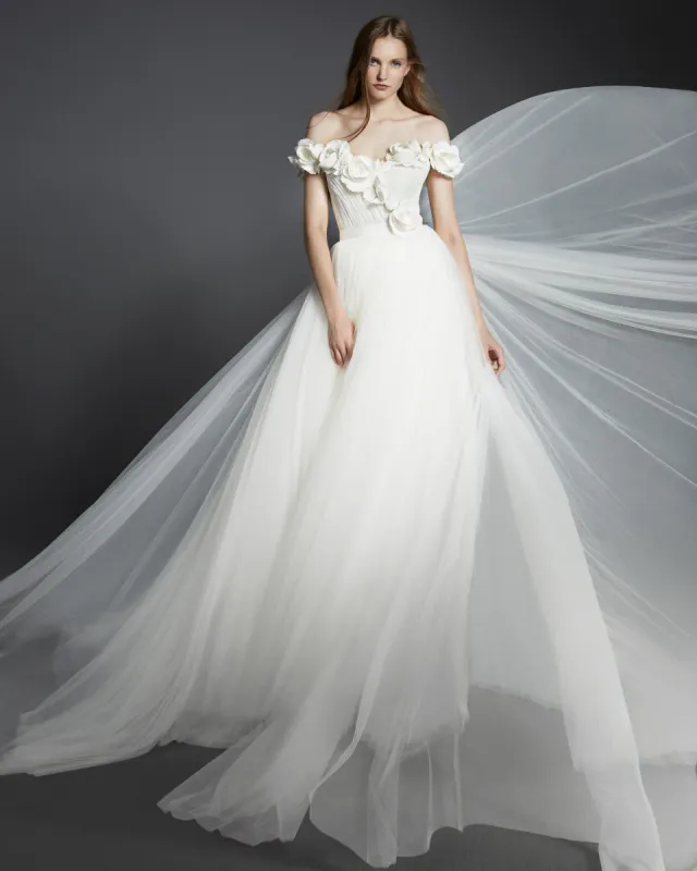 VRM403 - ROMANTIC FLORALS TULLE DREAM GOWN sold by Viktor & Rolf