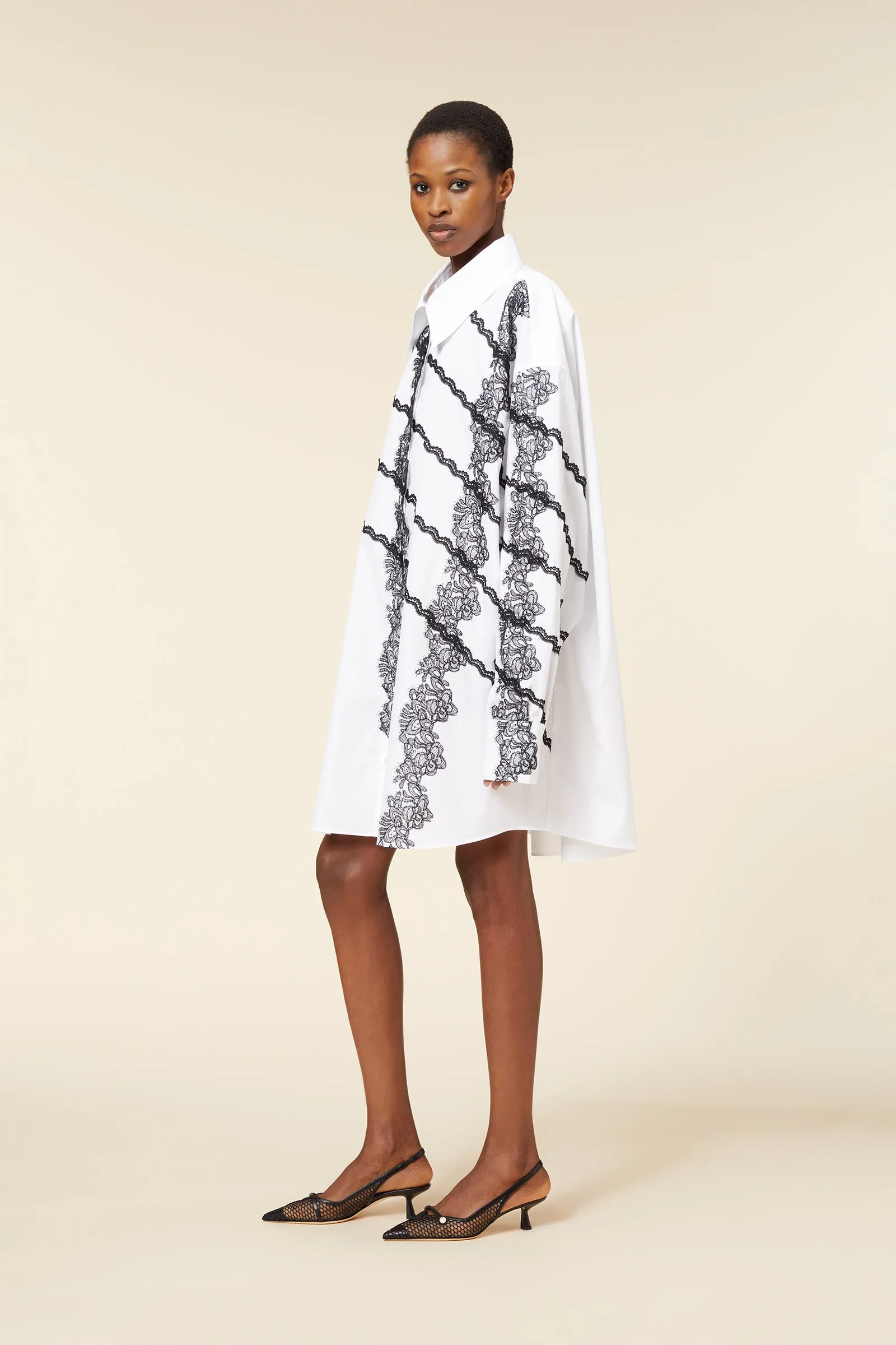 OVERSIZED LACE SHIRT DRESS sold by Viktor & Rolf