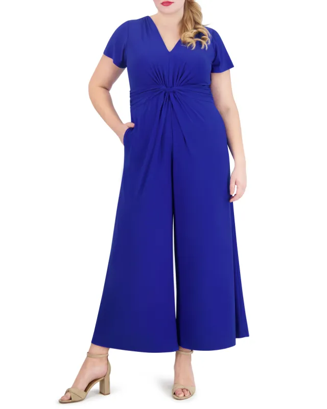 Plus-Size Twist-Front Flared-Leg Jumpsuit sold by Vince Camuto