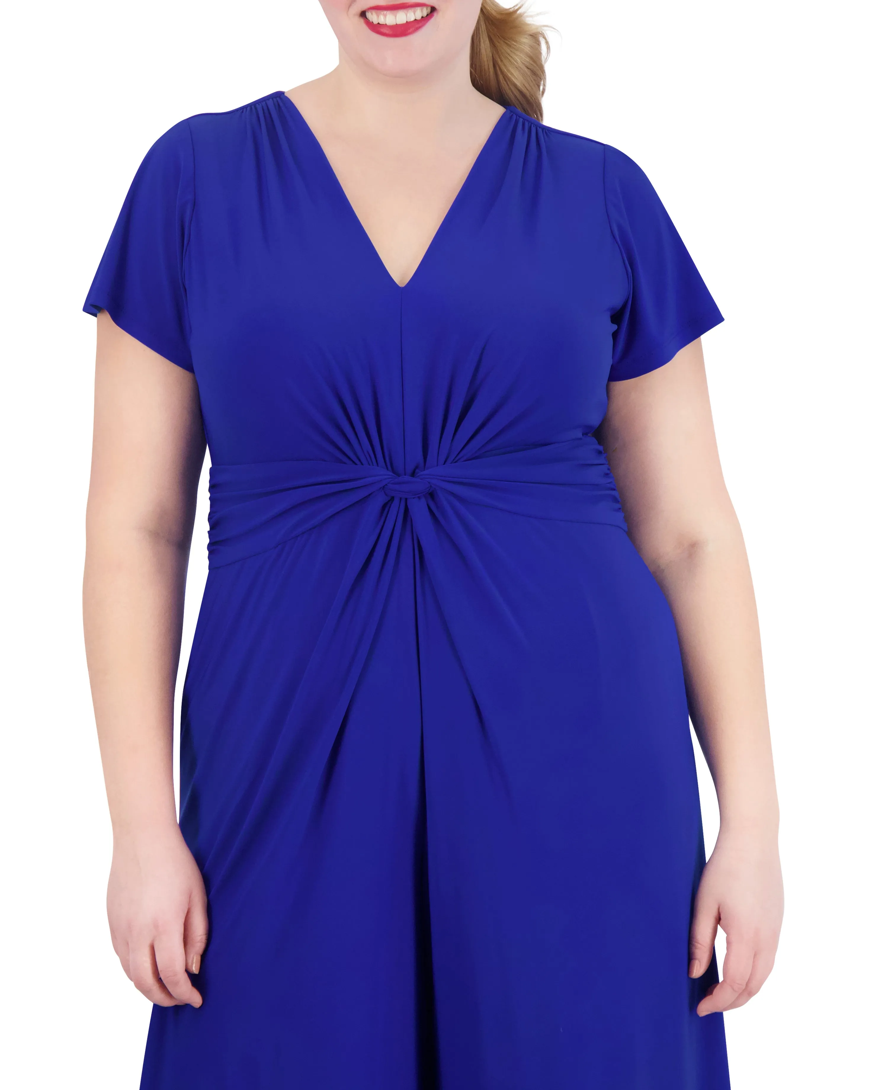 Plus-Size Twist-Front Flared-Leg Jumpsuit sold by Vince Camuto product image thumbnail 5
