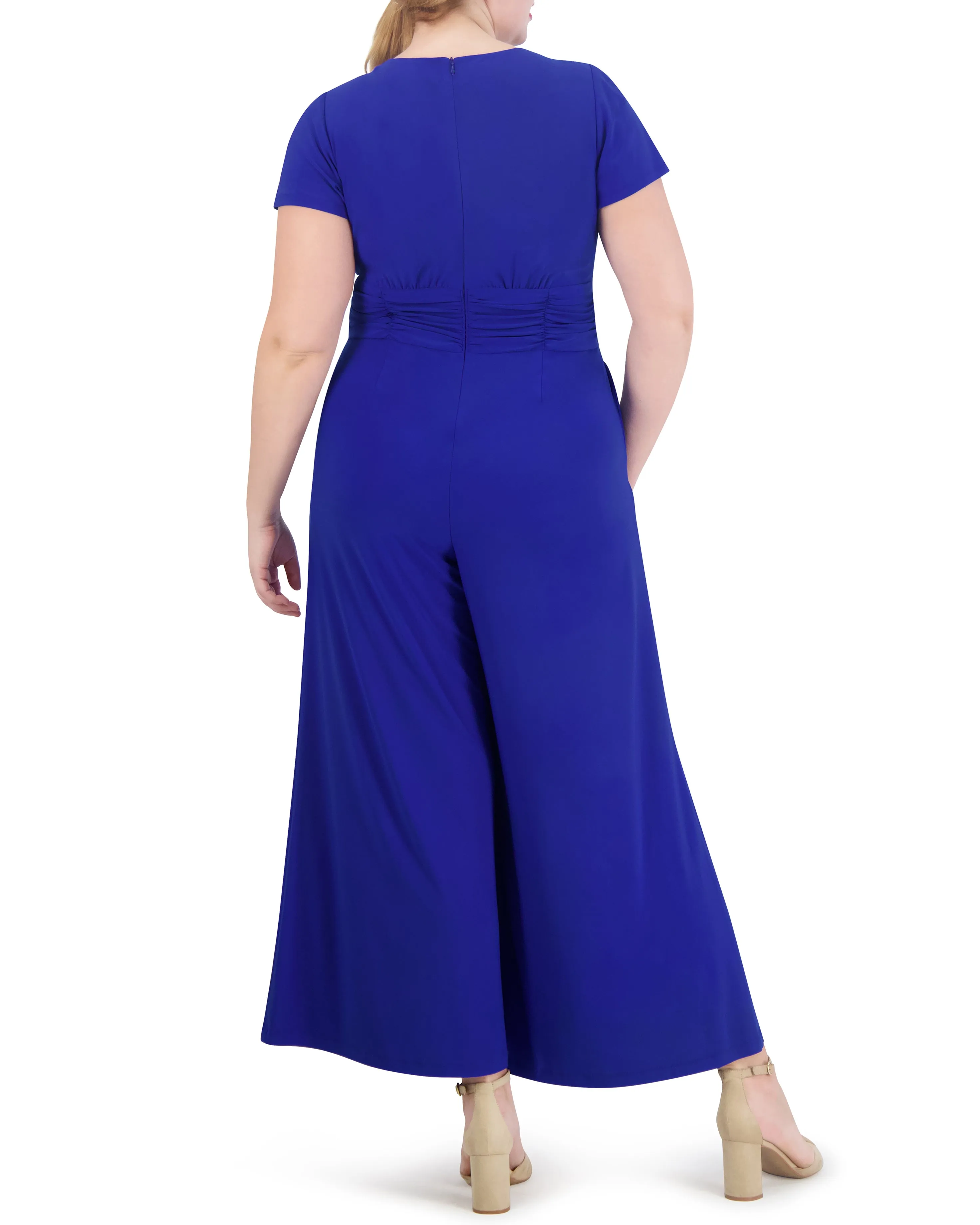 Plus-Size Twist-Front Flared-Leg Jumpsuit sold by Vince Camuto product image thumbnail 3