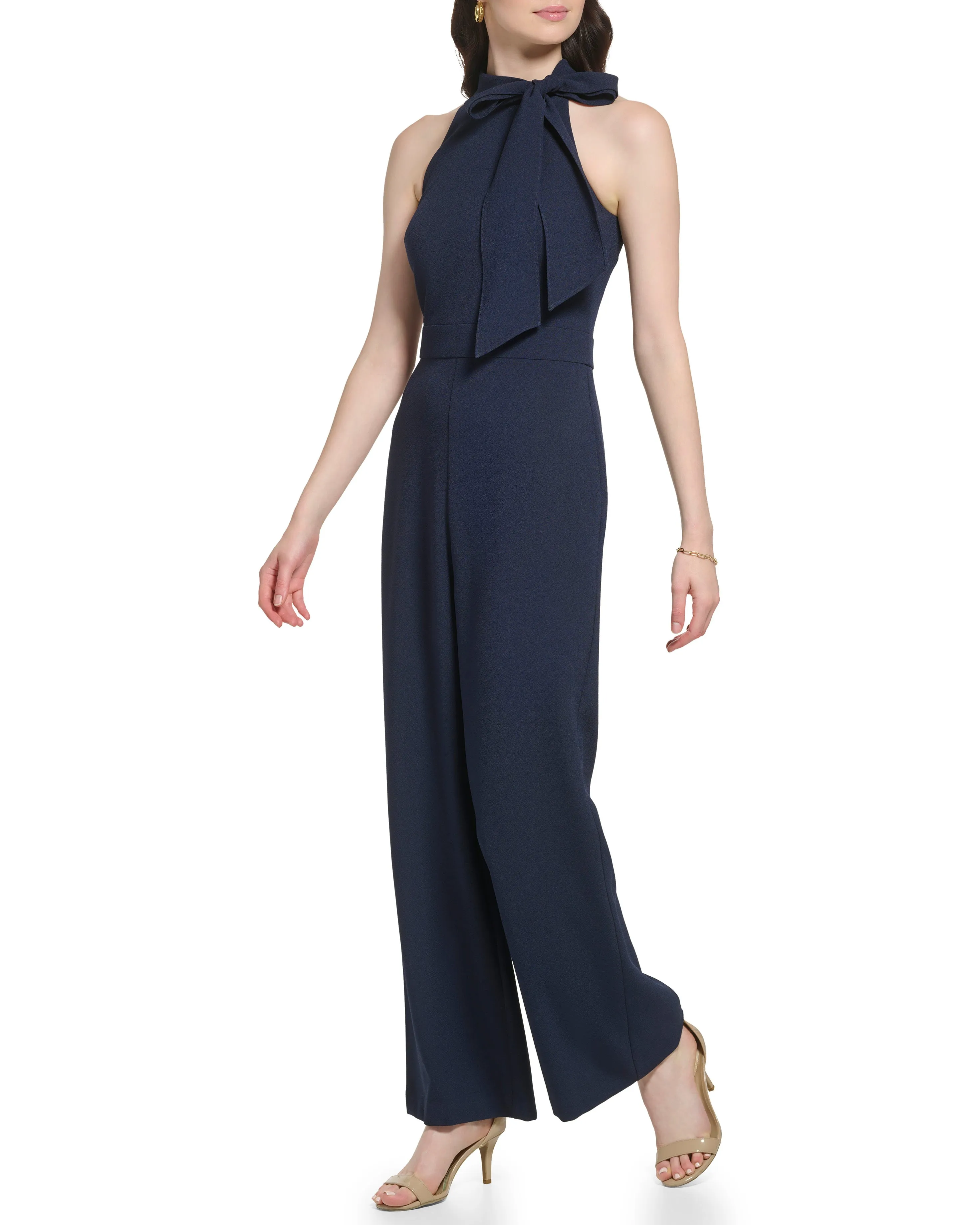 Petite Bow-Neck Sleeveless Jumpsuit sold by Vince Camuto product image thumbnail 2