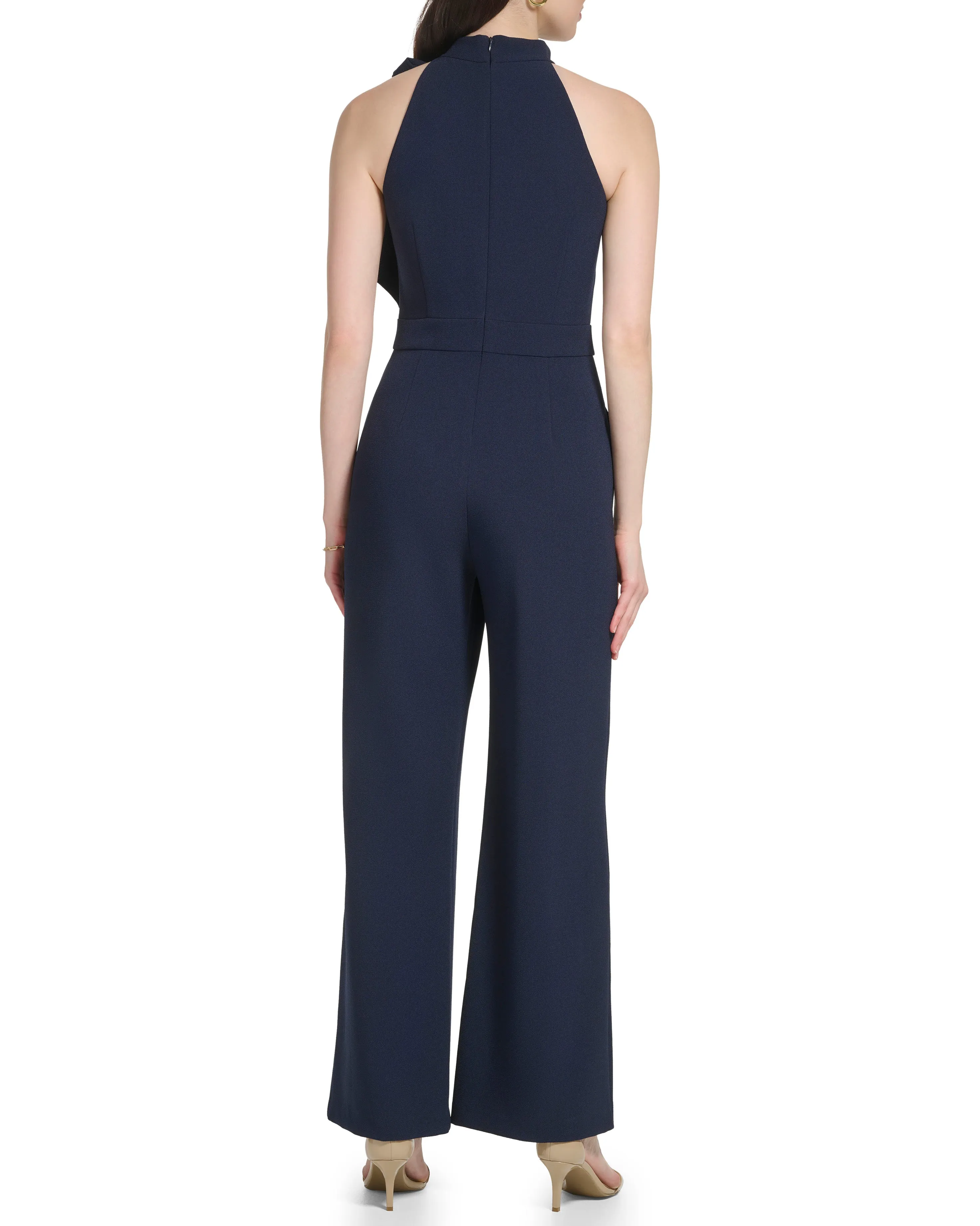 Petite Bow-Neck Sleeveless Jumpsuit sold by Vince Camuto product image thumbnail 3