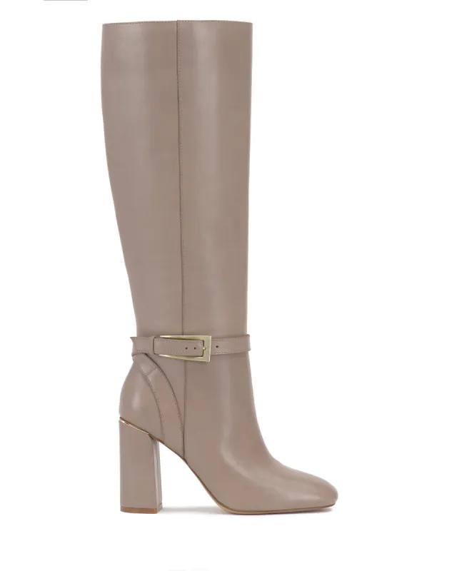 Joanel Belt Buckle Wide Calf Knee High Boot made by Vince Camuto
