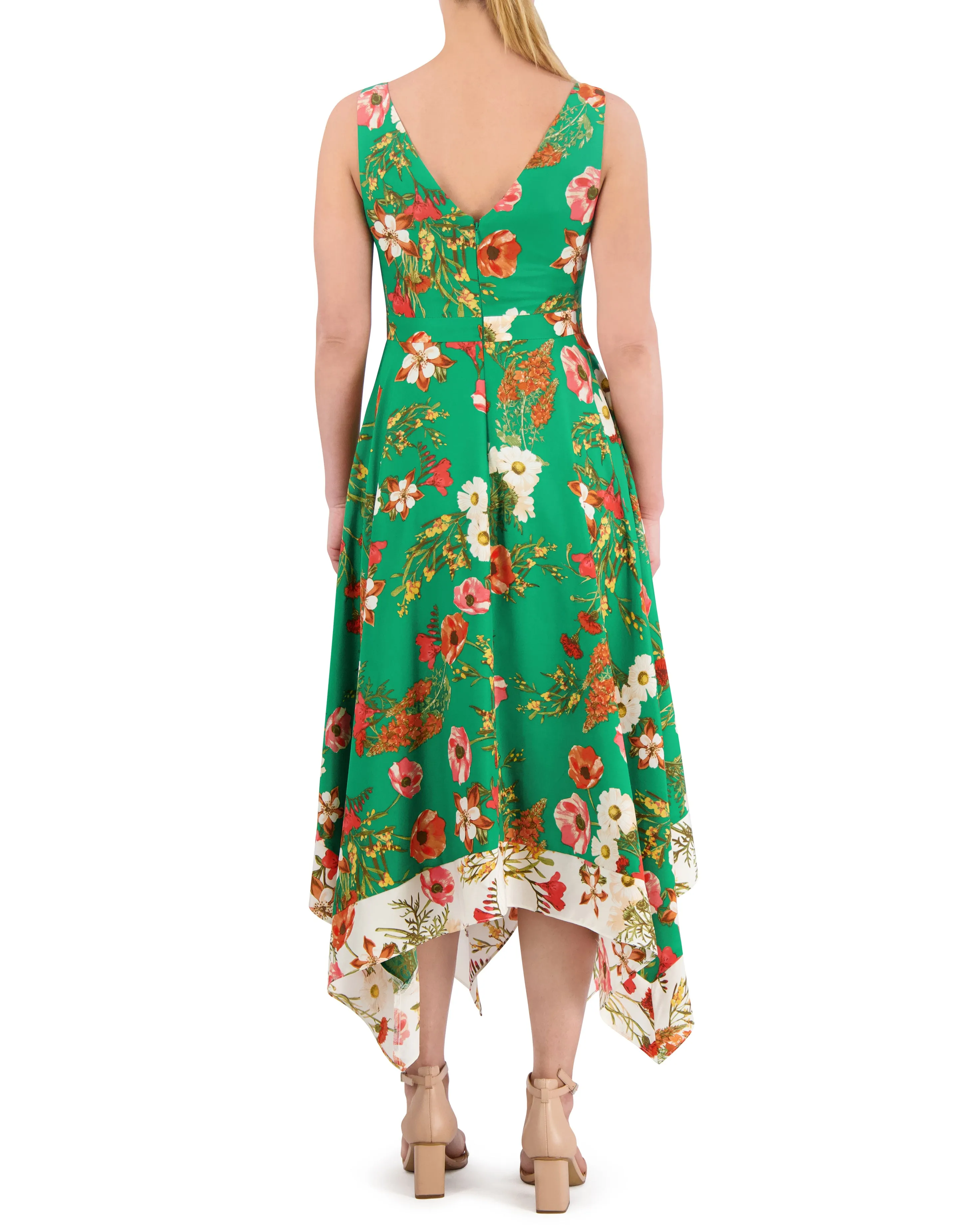 Petite Floral-Print Handkerchief-Hem Dress sold by Vince Camuto