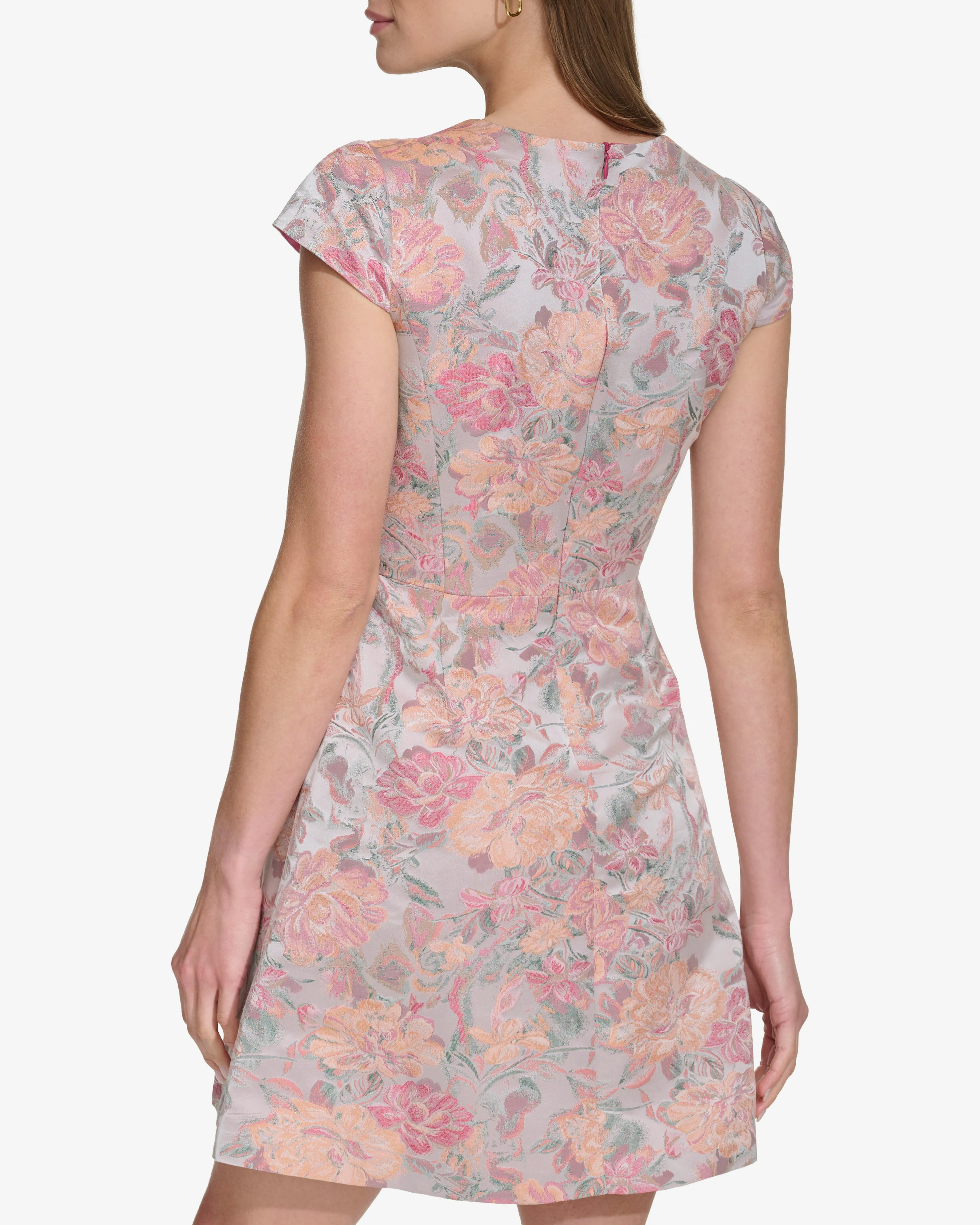 Floral Jacquard Fit-And-Flare Dress sold by Vince Camuto product image thumbnail 2