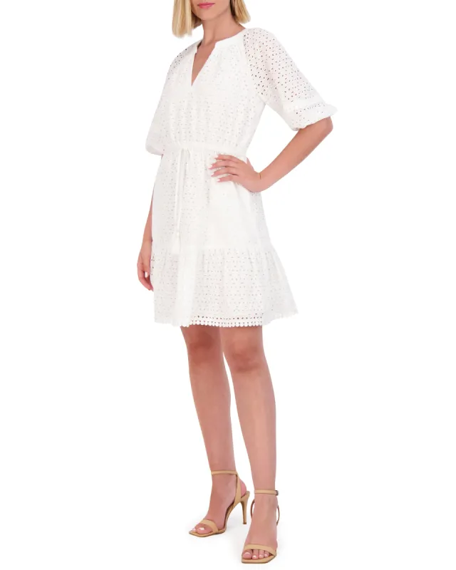 Cotton Eyelet Tasseled Drawstring Dress sold by Vince Camuto