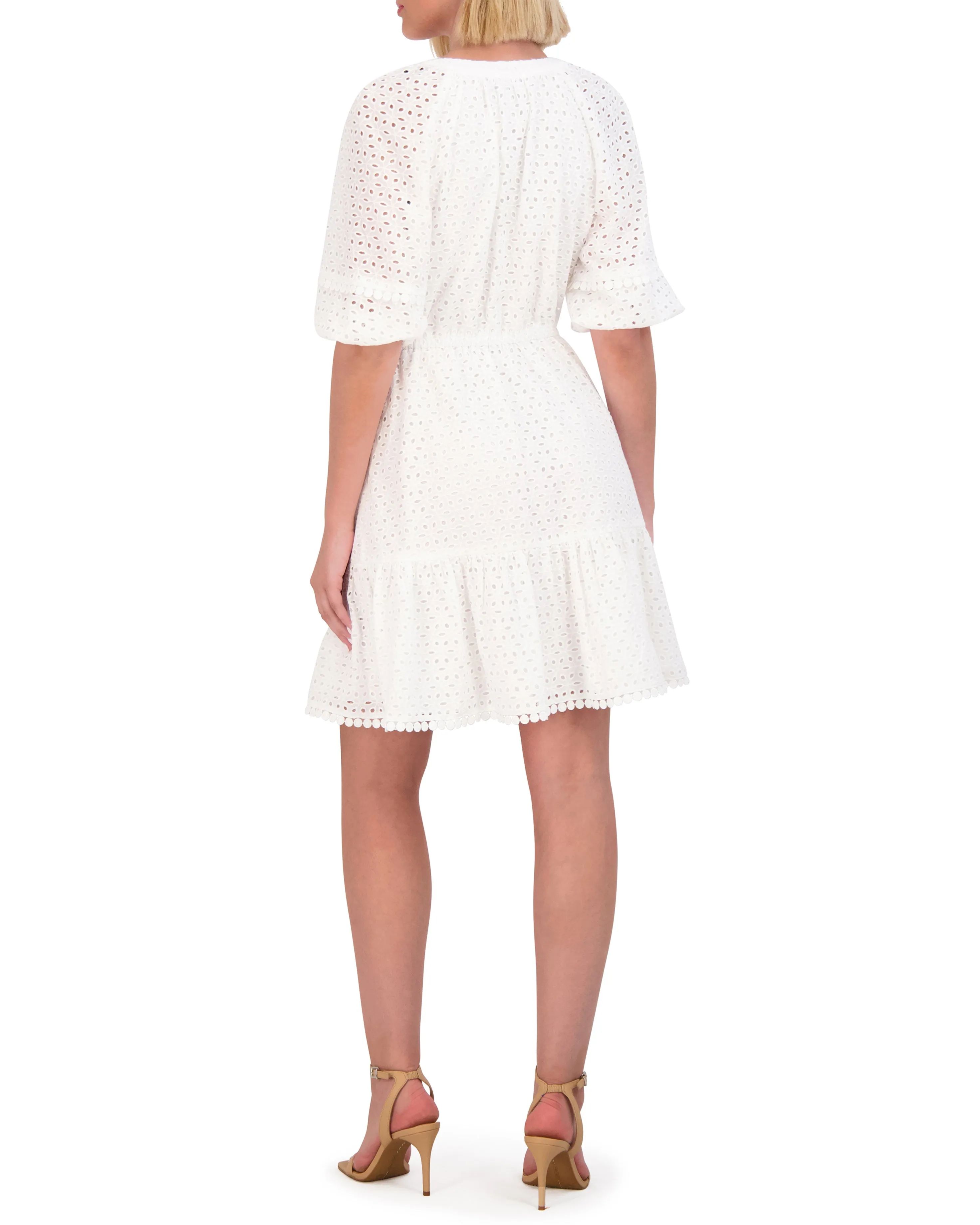 Cotton Eyelet Tasseled Drawstring Dress sold by Vince Camuto product image thumbnail 2