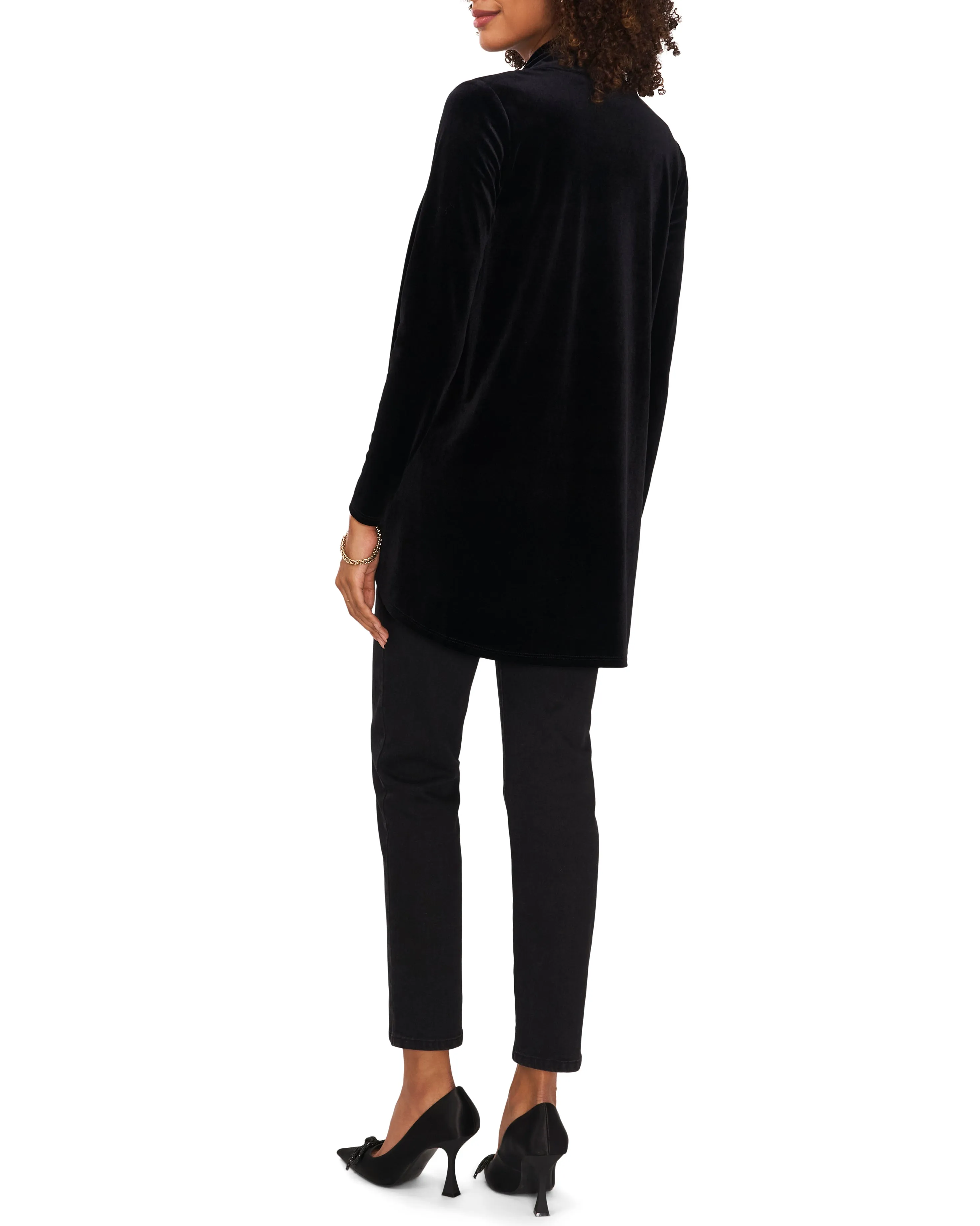 Velvet Open Front Cardigan sold by Vince Camuto product image thumbnail 4