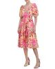 Printed Cotton Square-Neck Midi Dress sold by Vince Camuto