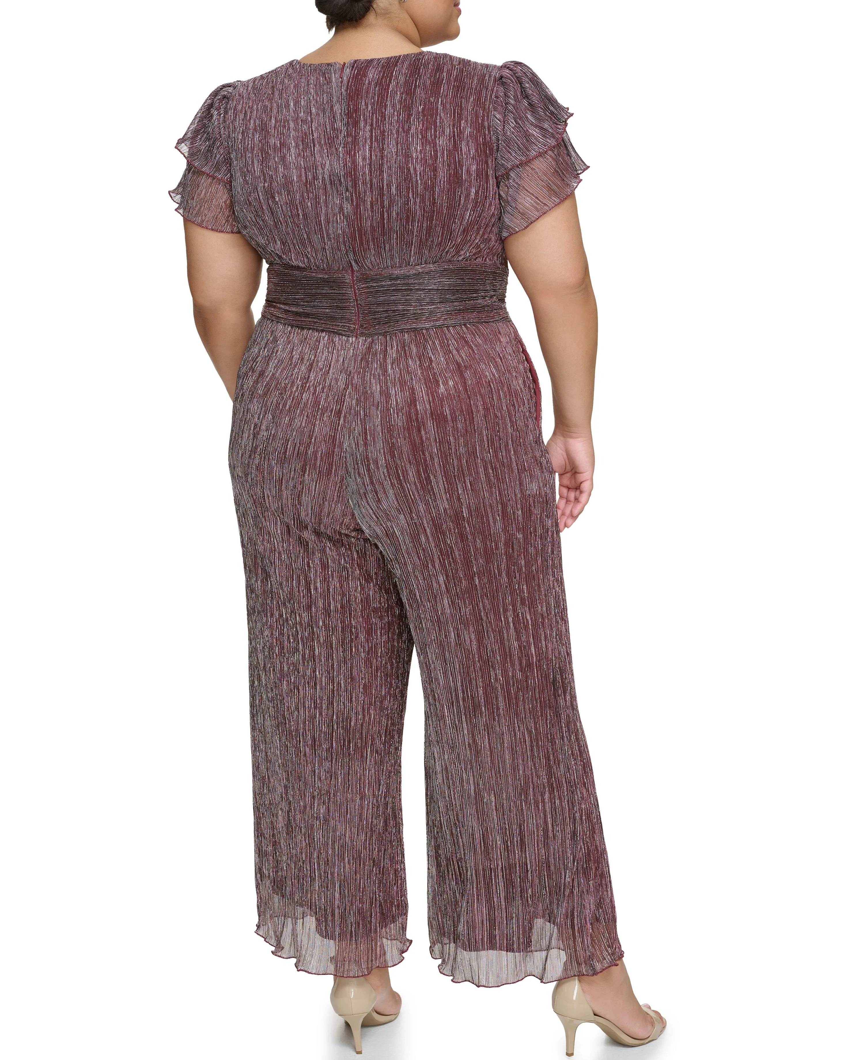 Plus-Size Metallic Twist-Front Jumpsuit sold by Vince Camuto product image thumbnail 3