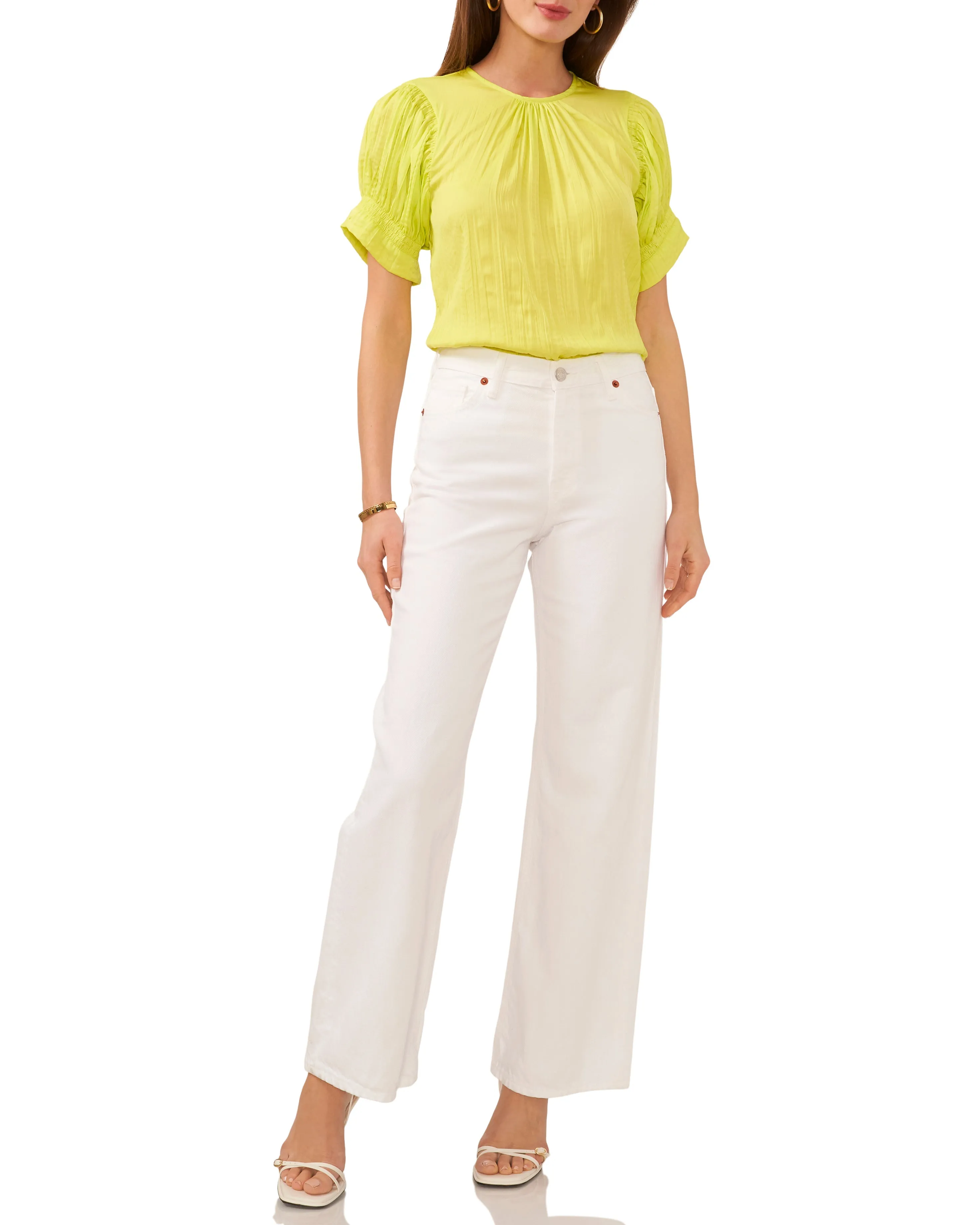 Round Neck Puff Sleeve Blouse sold by Vince Camuto product image thumbnail 3