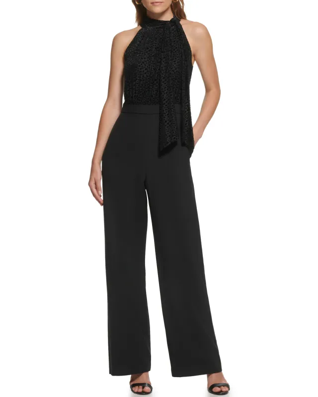 Devore Bow-Neck Jumpsuit sold by Vince Camuto