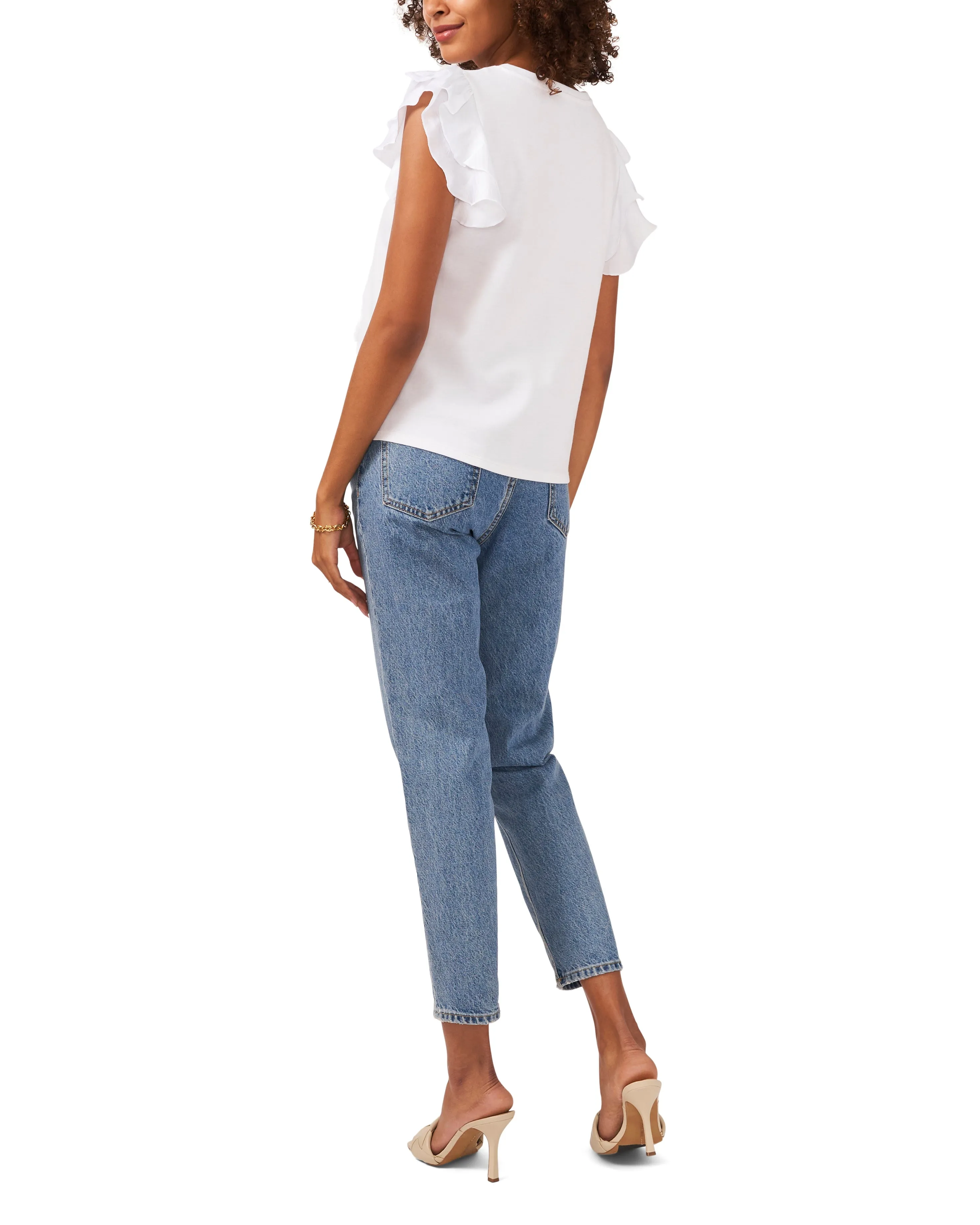 Tiered Ruffled Sleeve T-Shirt sold by Vince Camuto product image thumbnail 2