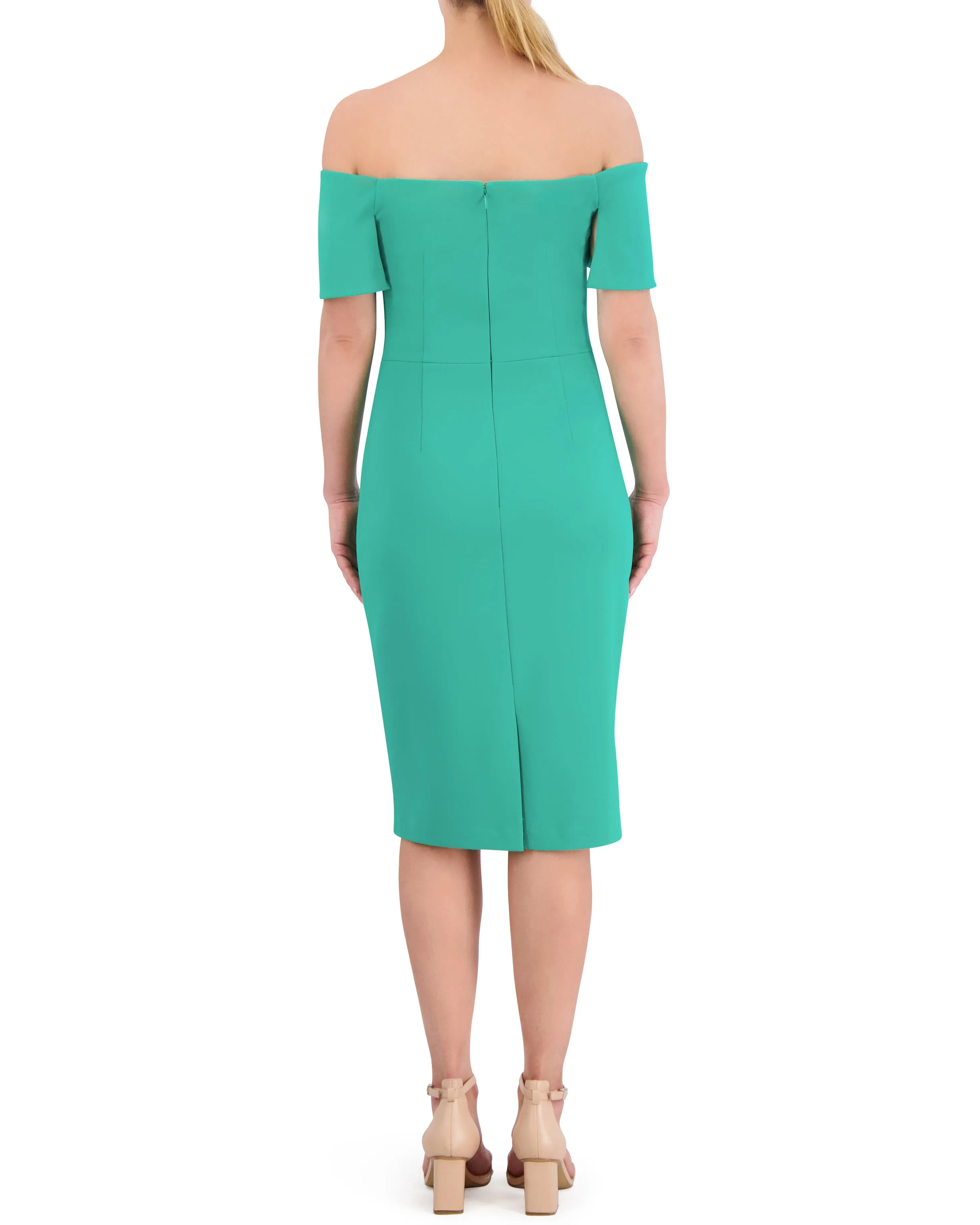 Off-The-Shoulder Bodice Overlay Dress sold by Vince Camuto product image thumbnail 3