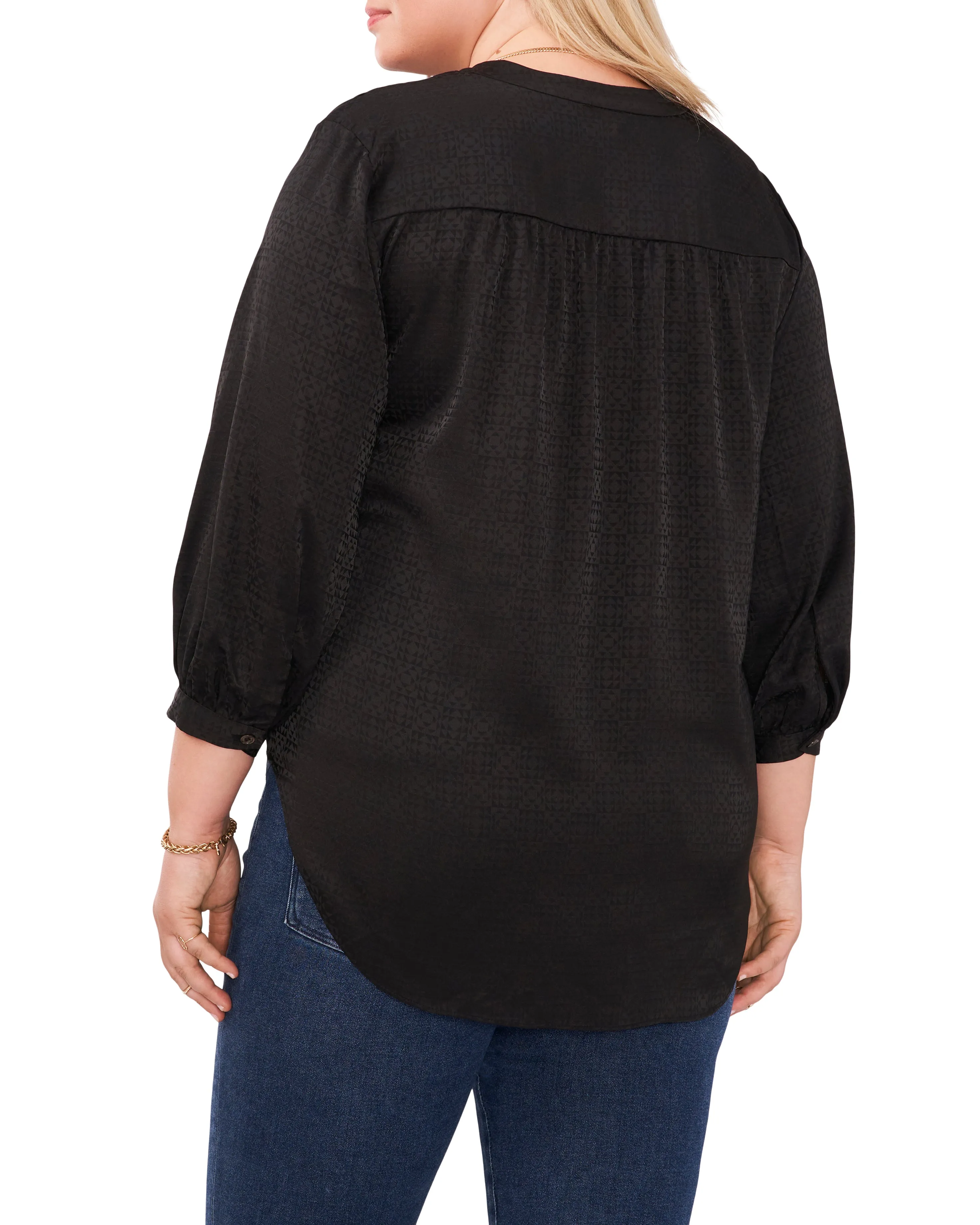 Plus-Size V-Neck Inverted Pleat Top sold by Vince Camuto product image thumbnail 2