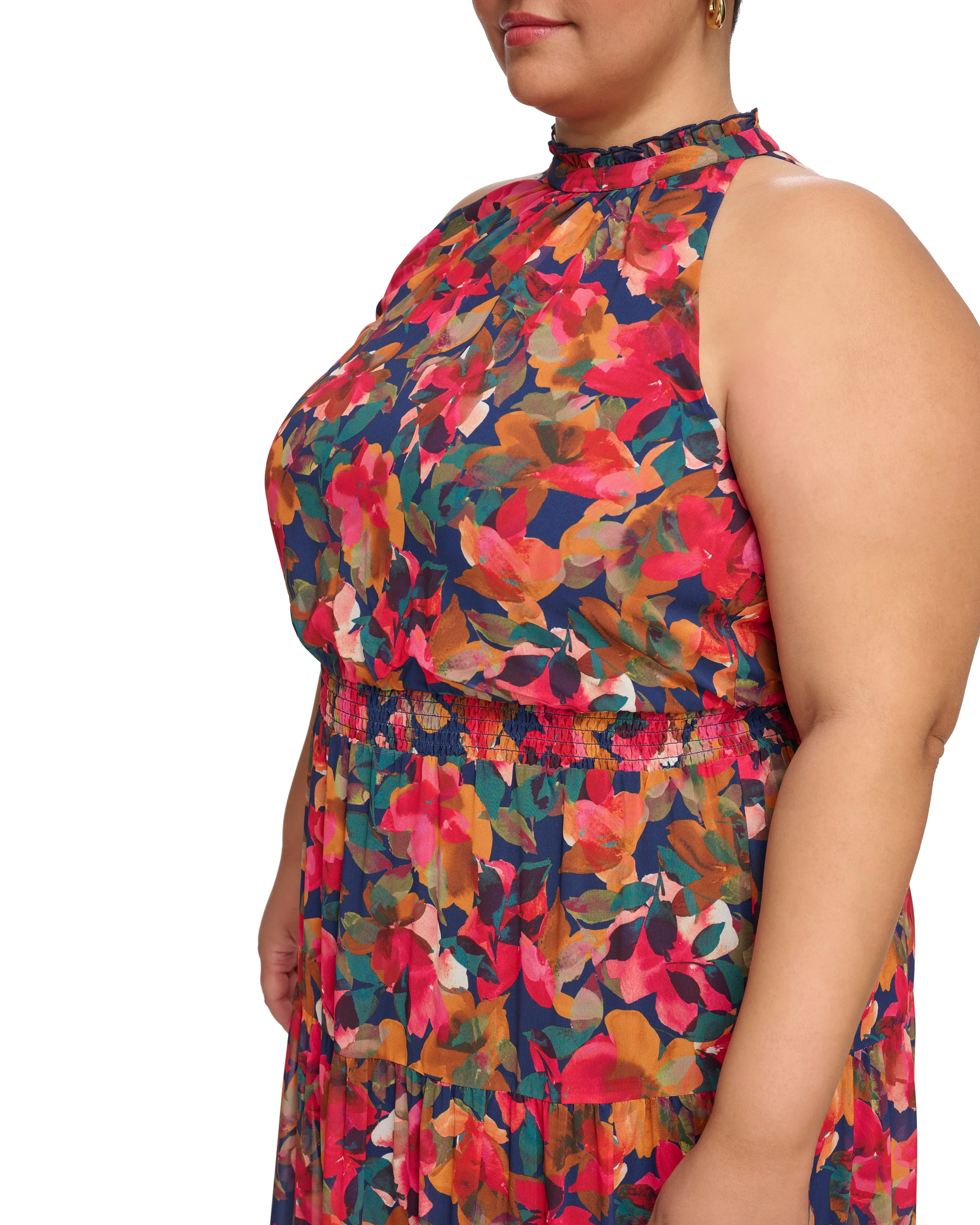 Plus-Size Floral-Print Smocked Maxi Dress sold by Vince Camuto product image thumbnail 2