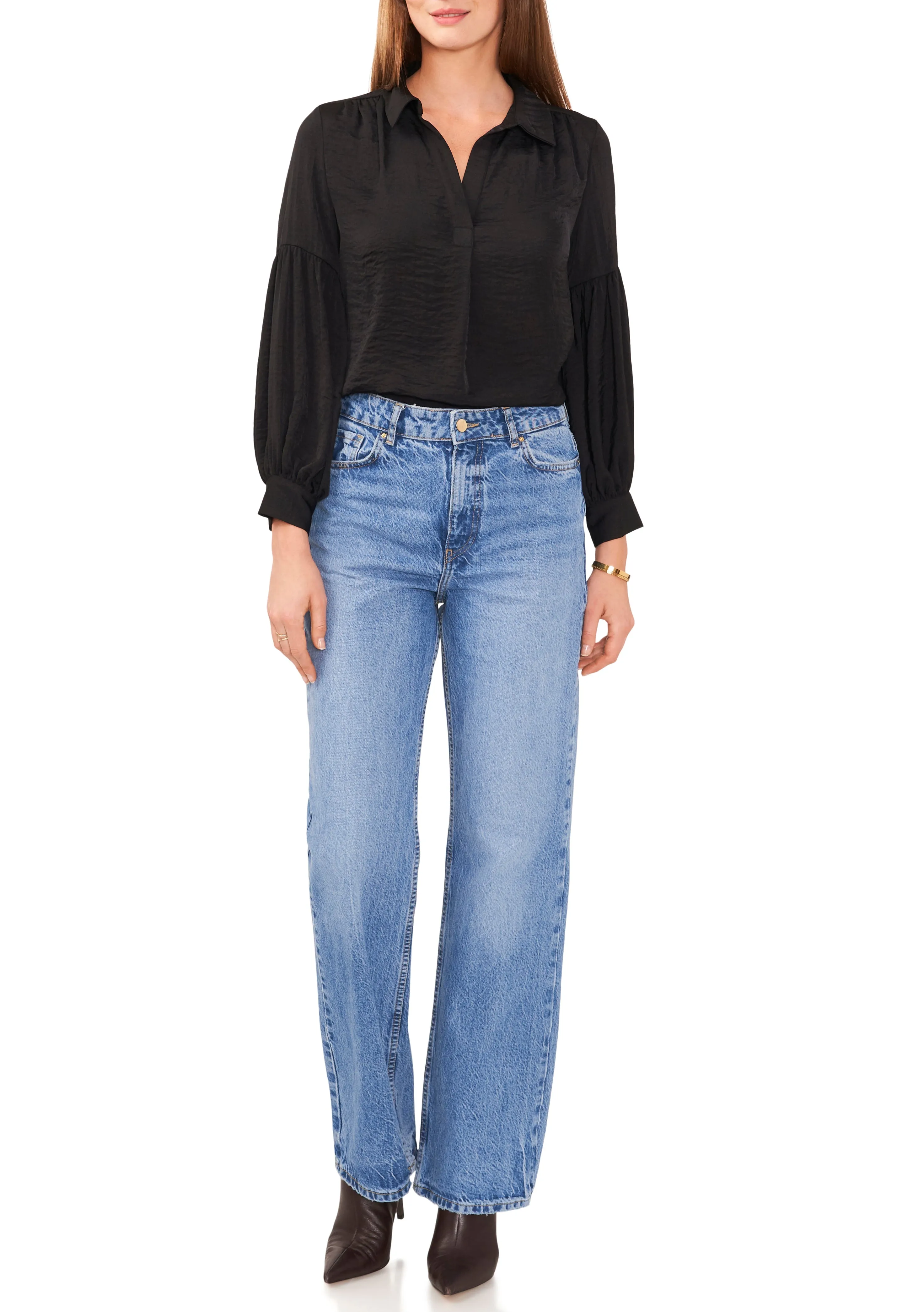 Textured Balloon Sleeve Top sold by Vince Camuto product image thumbnail 3