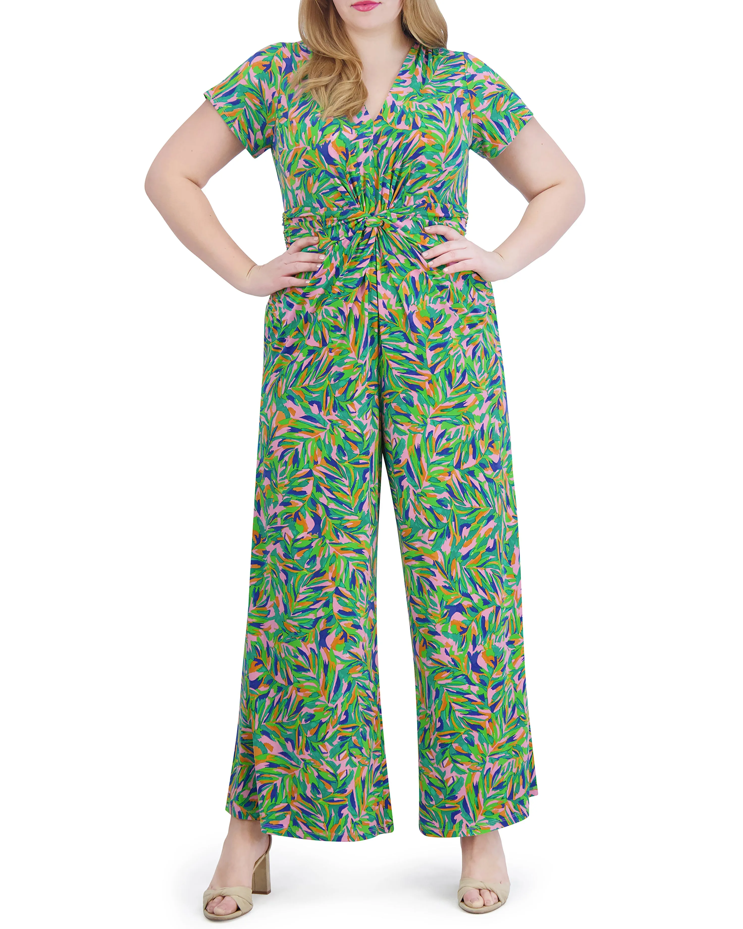 Plus-Size Printed Twist-Detail Jumpsuit sold by Vince Camuto product image thumbnail 2