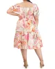 Plus-Size Floral-Print Cotton Puff-Sleeve Dress sold by Vince Camuto