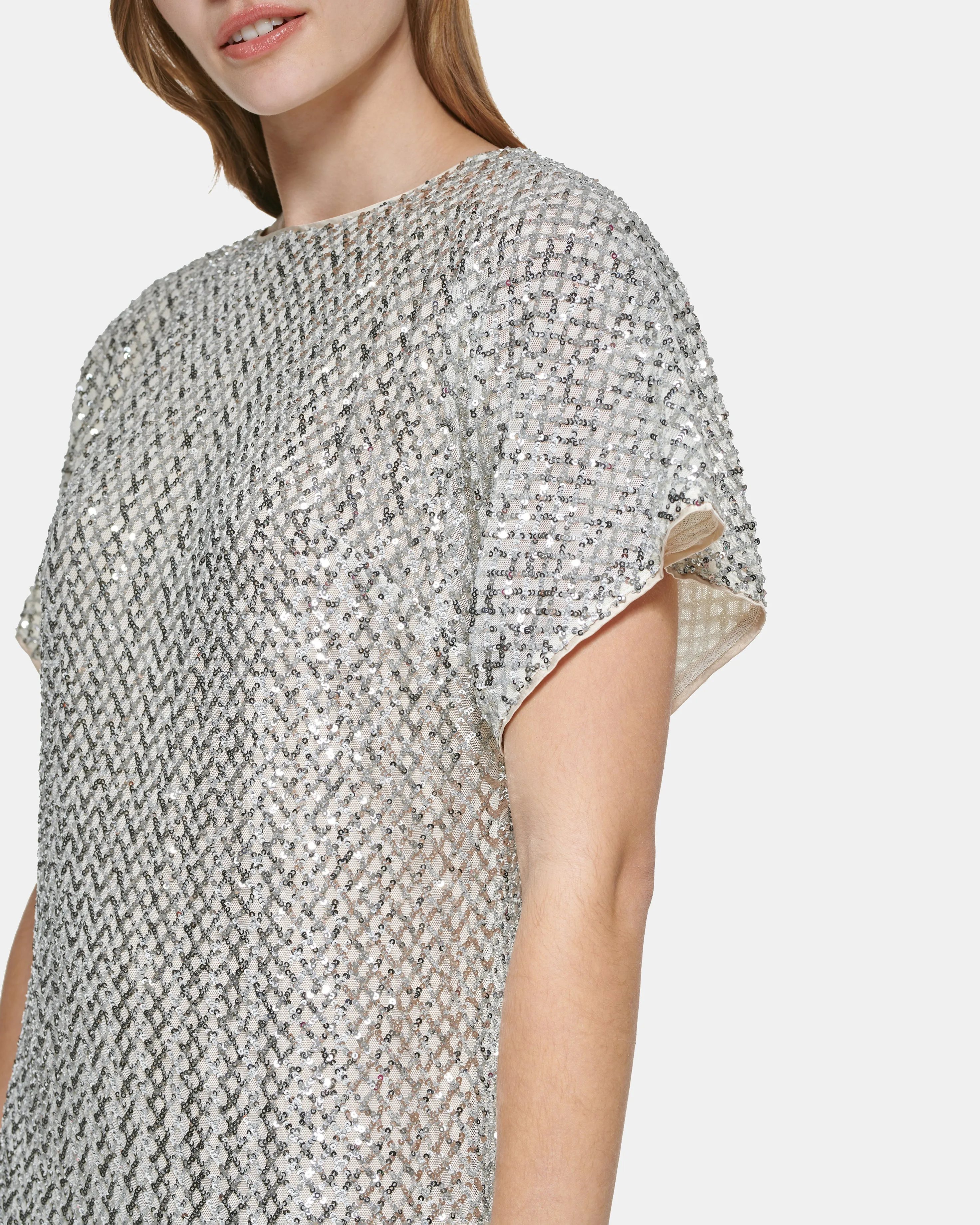 Sequined Dolman-Sleeve Dress sold by Vince Camuto product image thumbnail 3