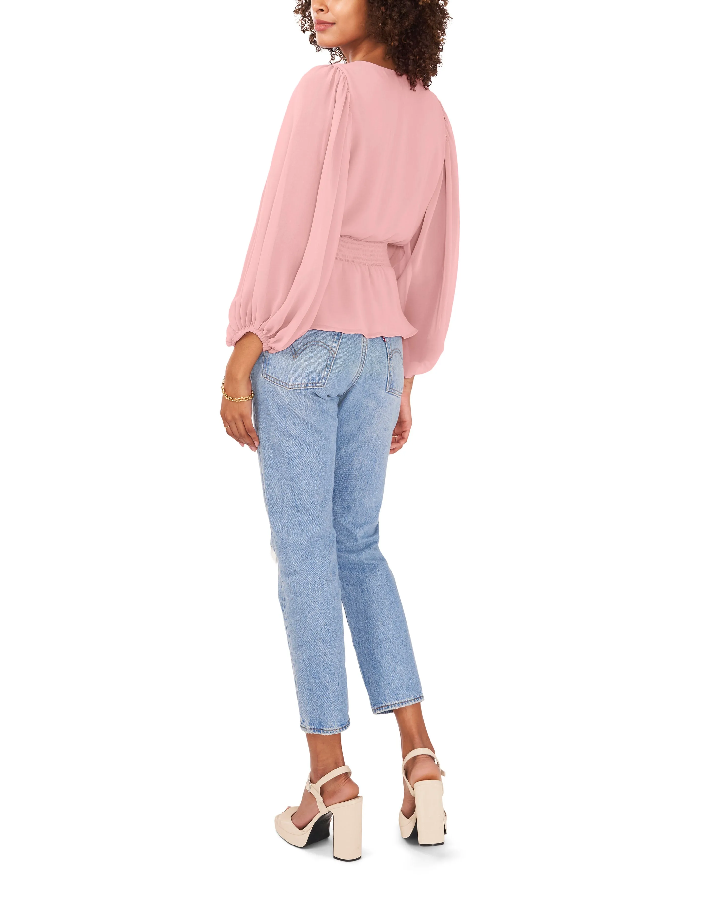 Chiffon Peplum Blouse sold by Vince Camuto product image thumbnail 2