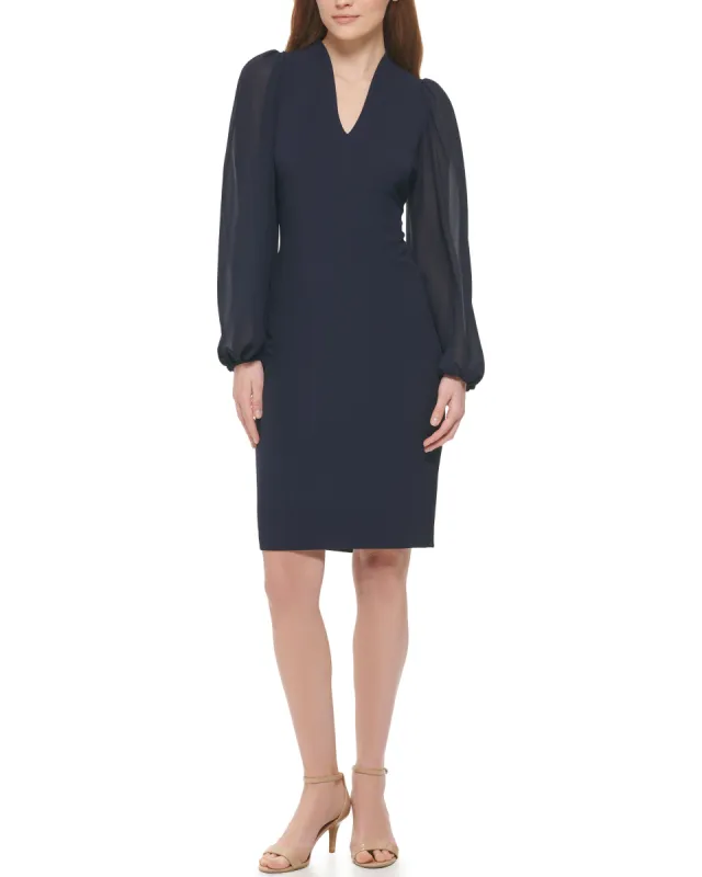 Chiffon-Sleeve Sheath sold by Vince Camuto