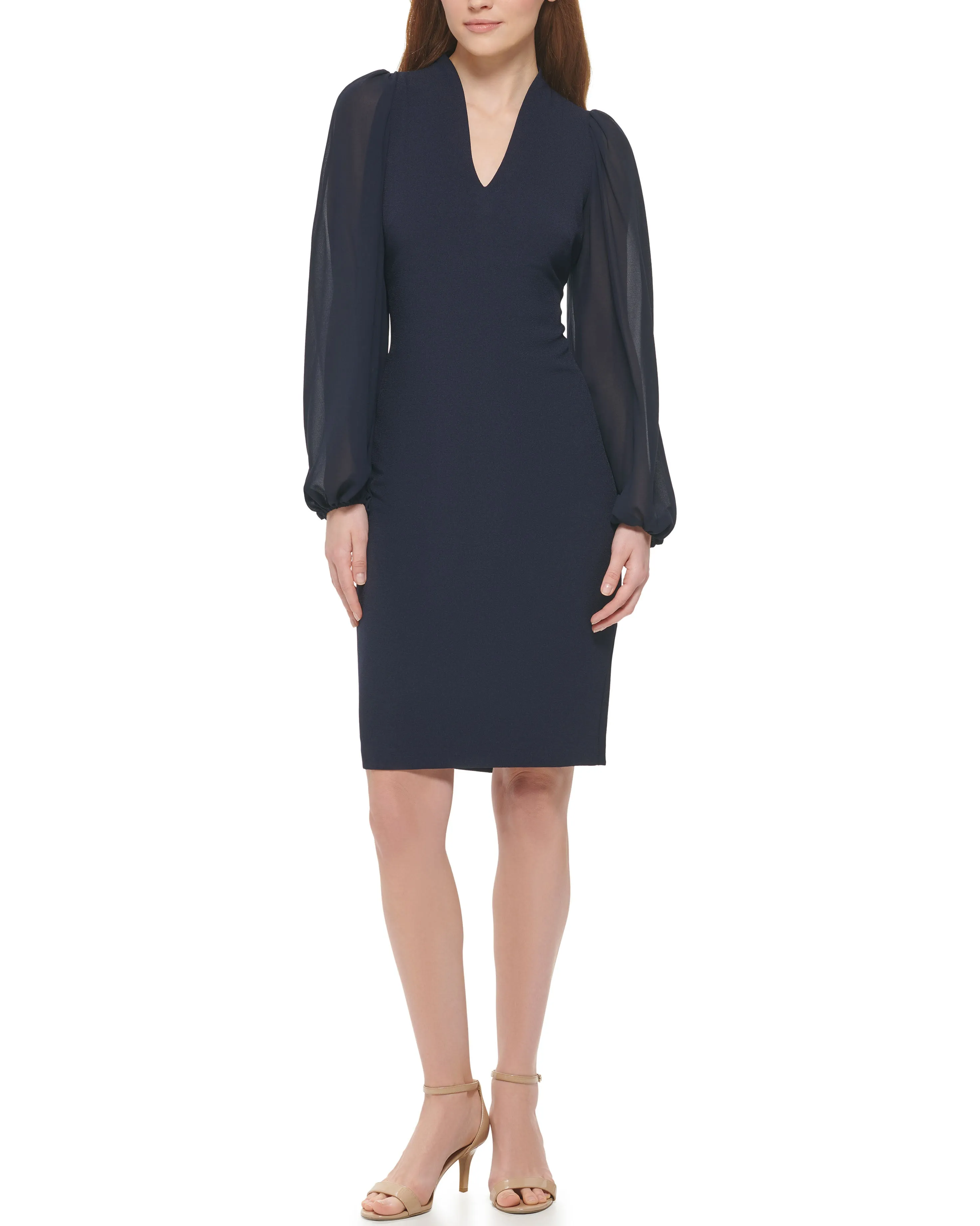 Chiffon-Sleeve Sheath sold by Vince Camuto